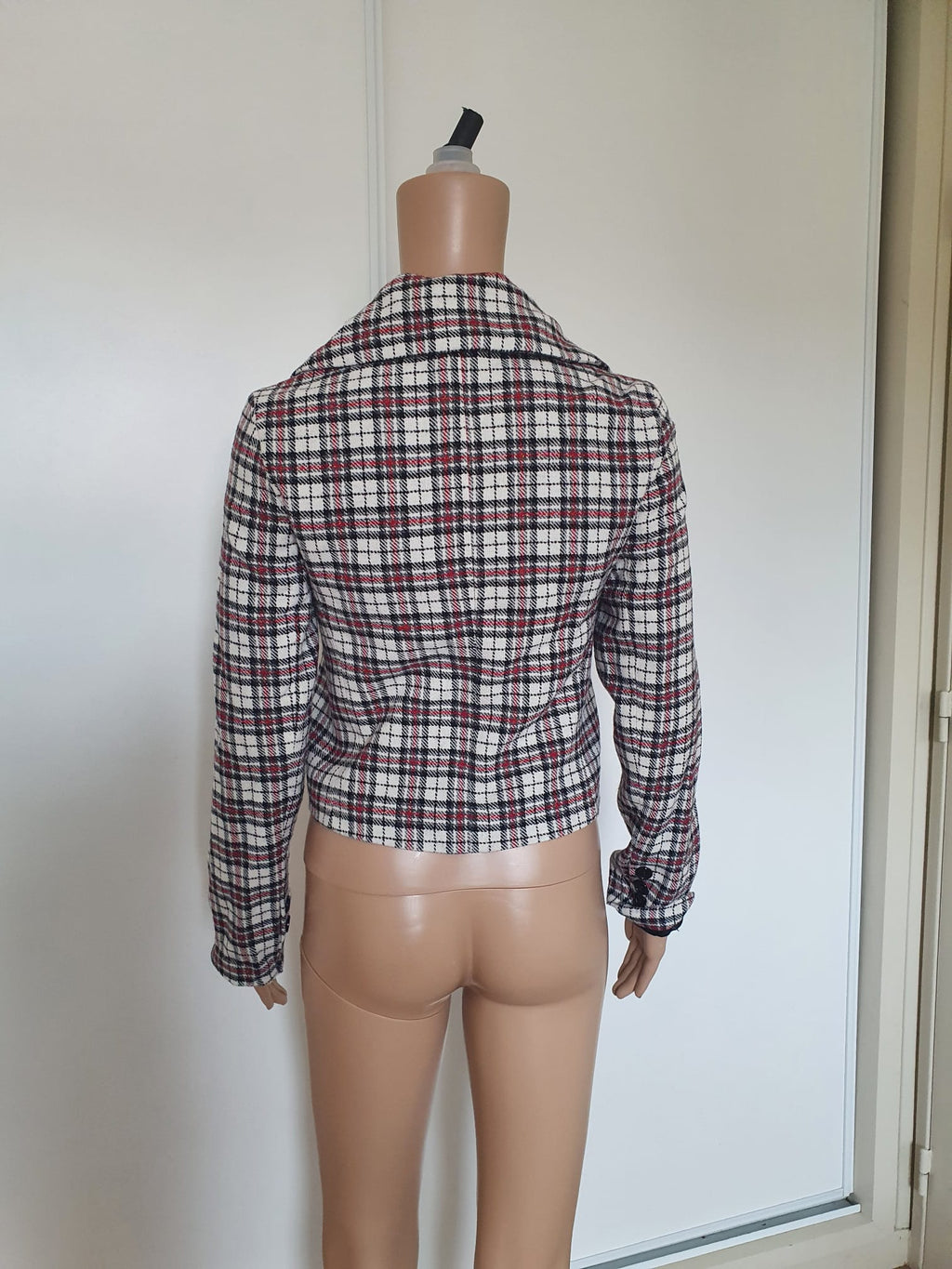 Blazer Y2K Années 2000 / 2010 Tartan Laine & Lurex Doré - Sinéquanone T36