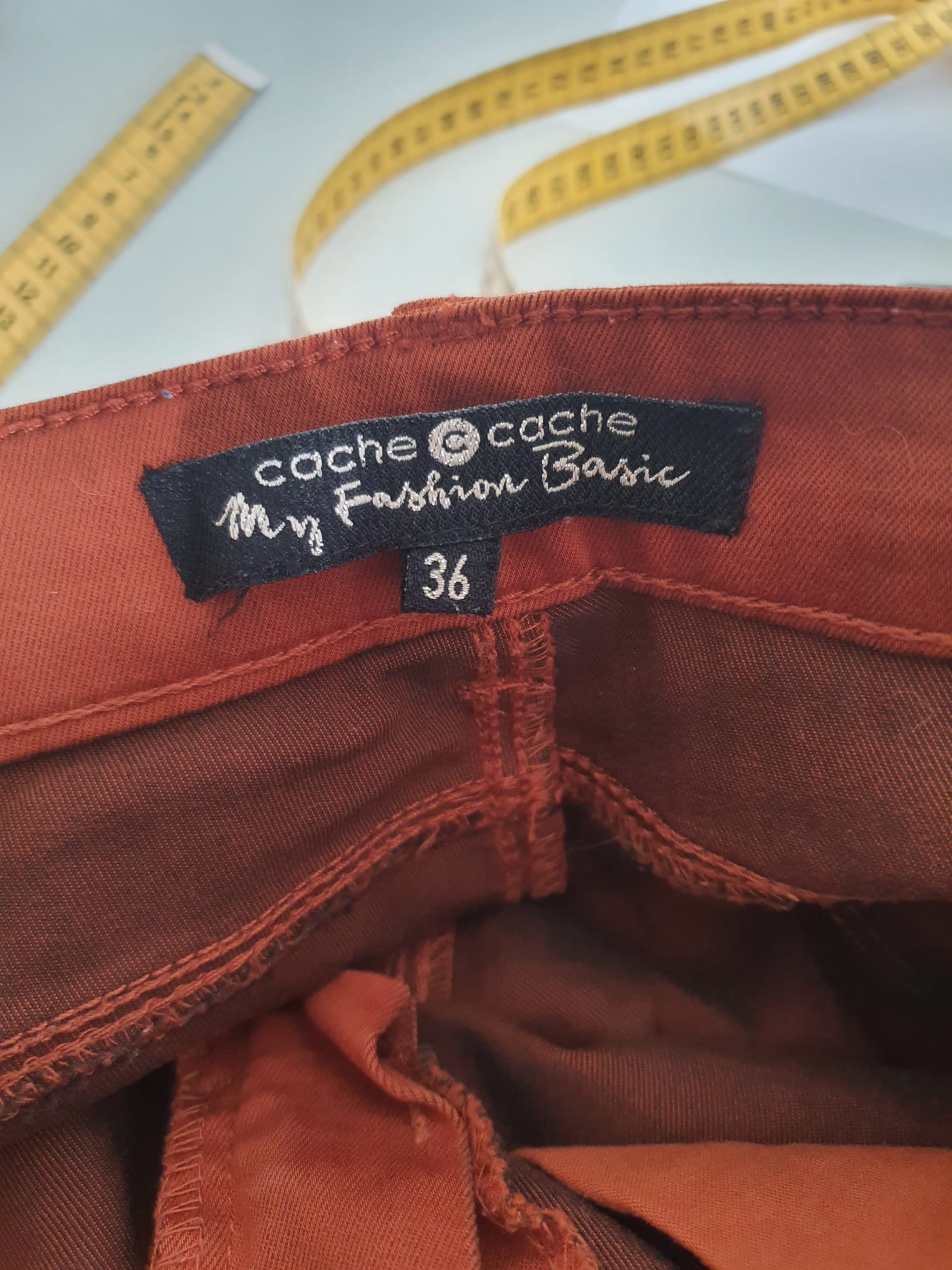 Pantalon Slim Femme Terracotta - Cache Cache - Taille 36