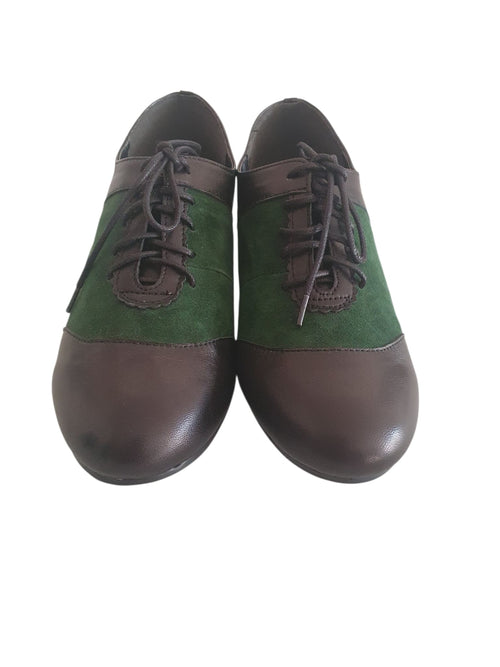 Chaussures Andrea Conti- Style Rétro Chic - Cuir & Daim - T40