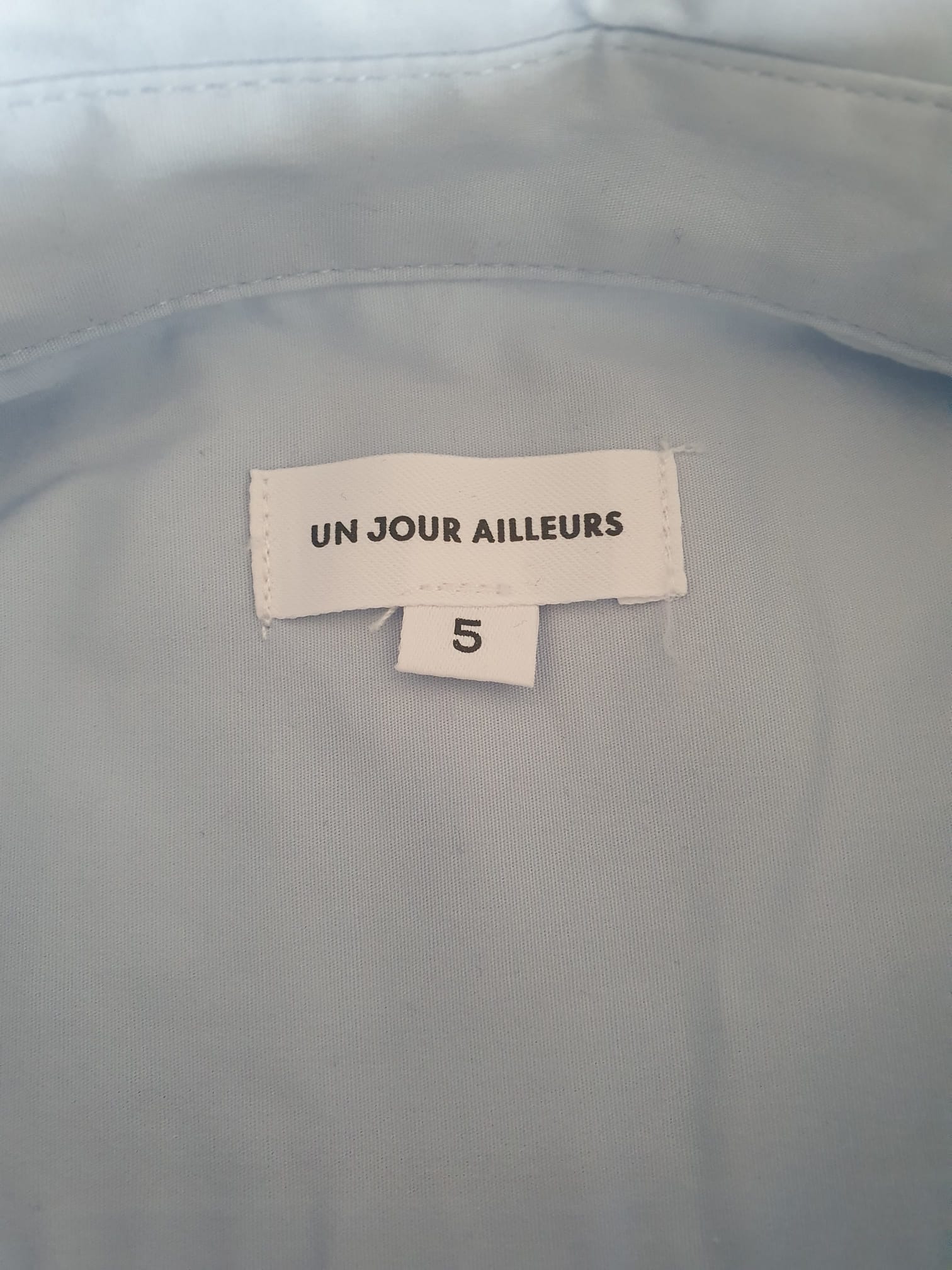 Chemise Bleu Ciel Un Jour Ailleurs - Coton Stretch -Taille 46