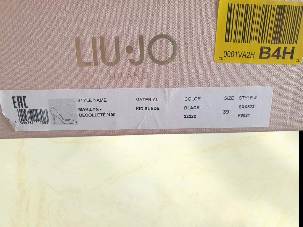 👠 Escarpins Liu Jo "Marilyn" en Daim Noir – Neufs avec Boîte- p39