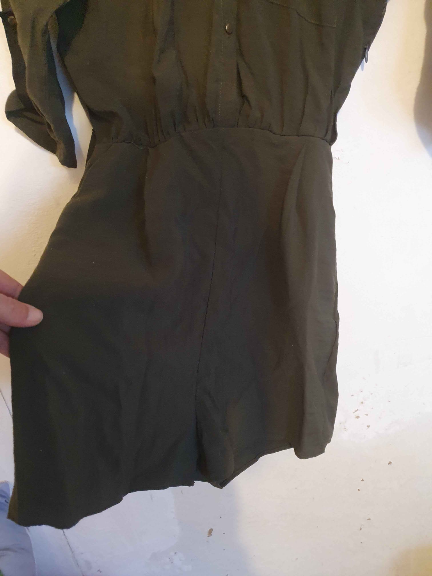 Combishort kaki Zara Style Safari Chic (Taille 34)