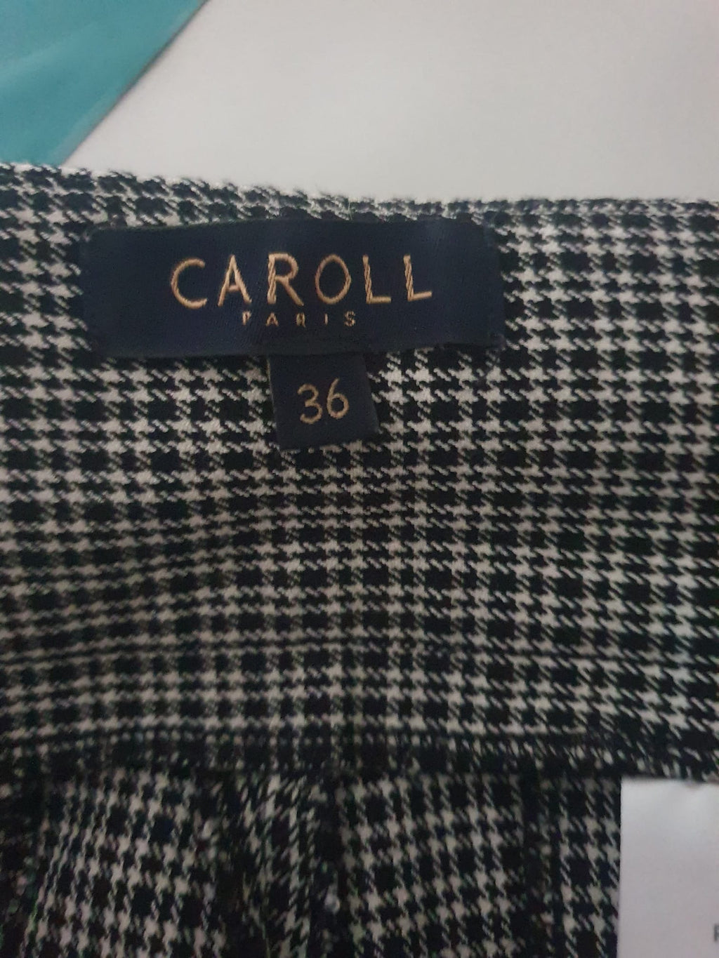 Pantalon Caroll 7/8ème à Motif Pied-de-Poule – Taille 36