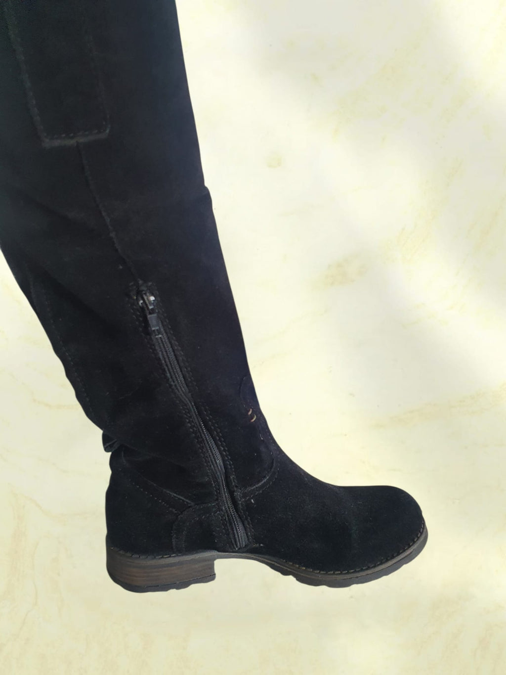 Bottes hautes Papucei en daim noir – Taille 38