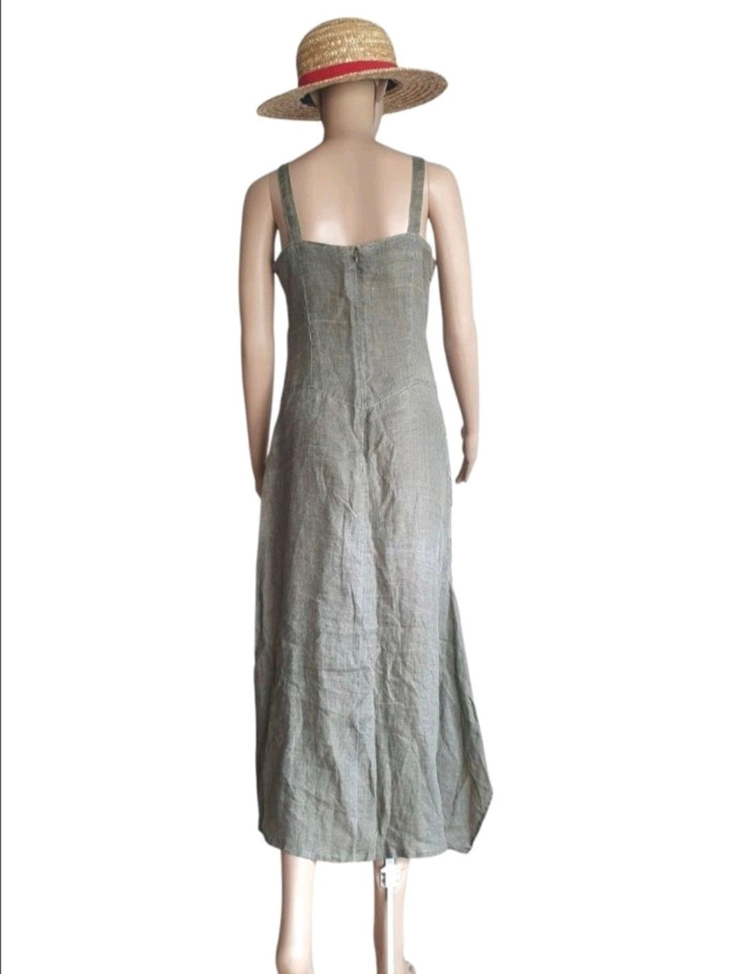 Robe en lin Gris Kaki- Un Point C’est Tout- Taille 36
