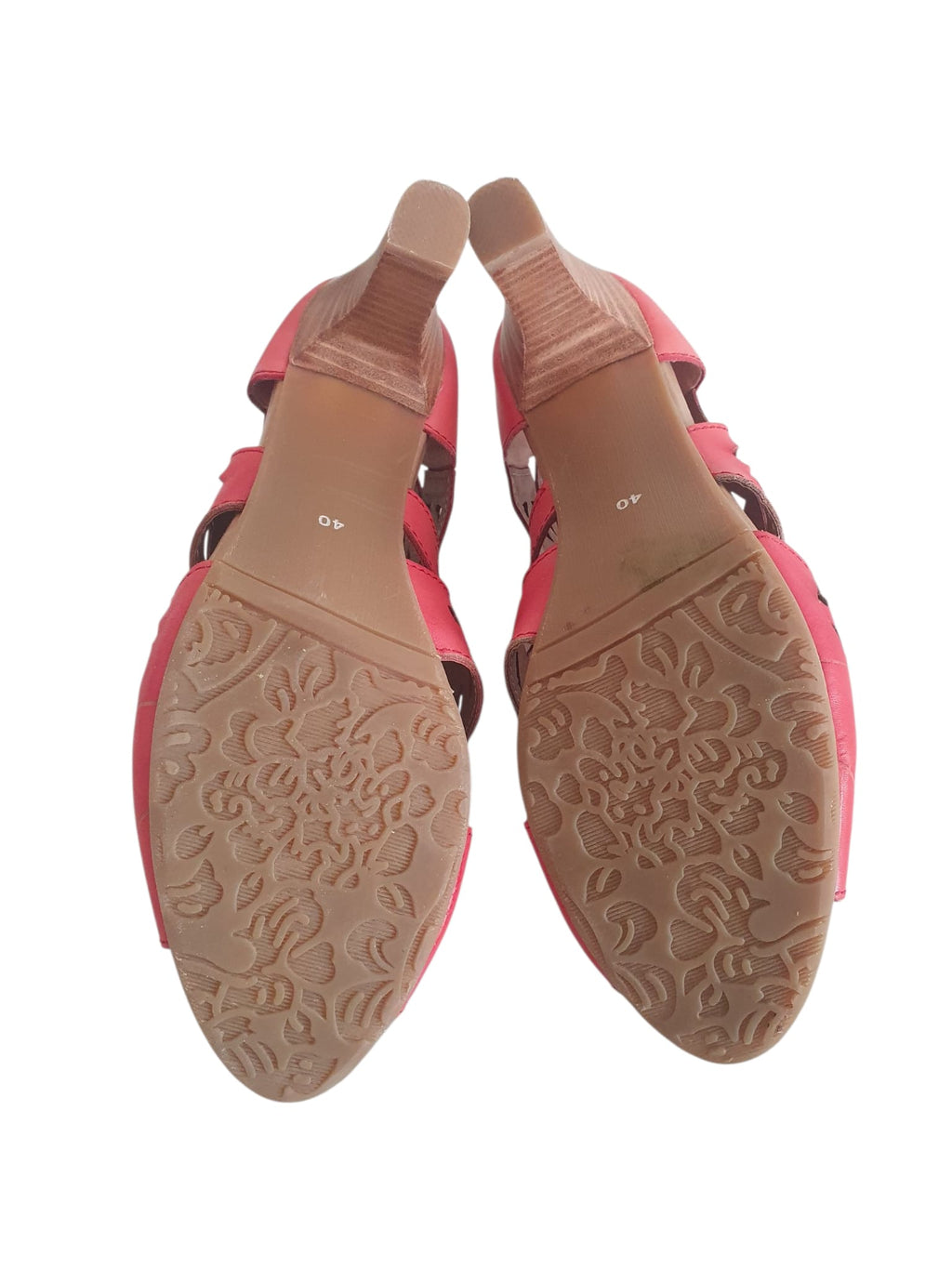 Sandales Laura Vita en Cuir Rouge- Élégance & Confort- Pointure 40