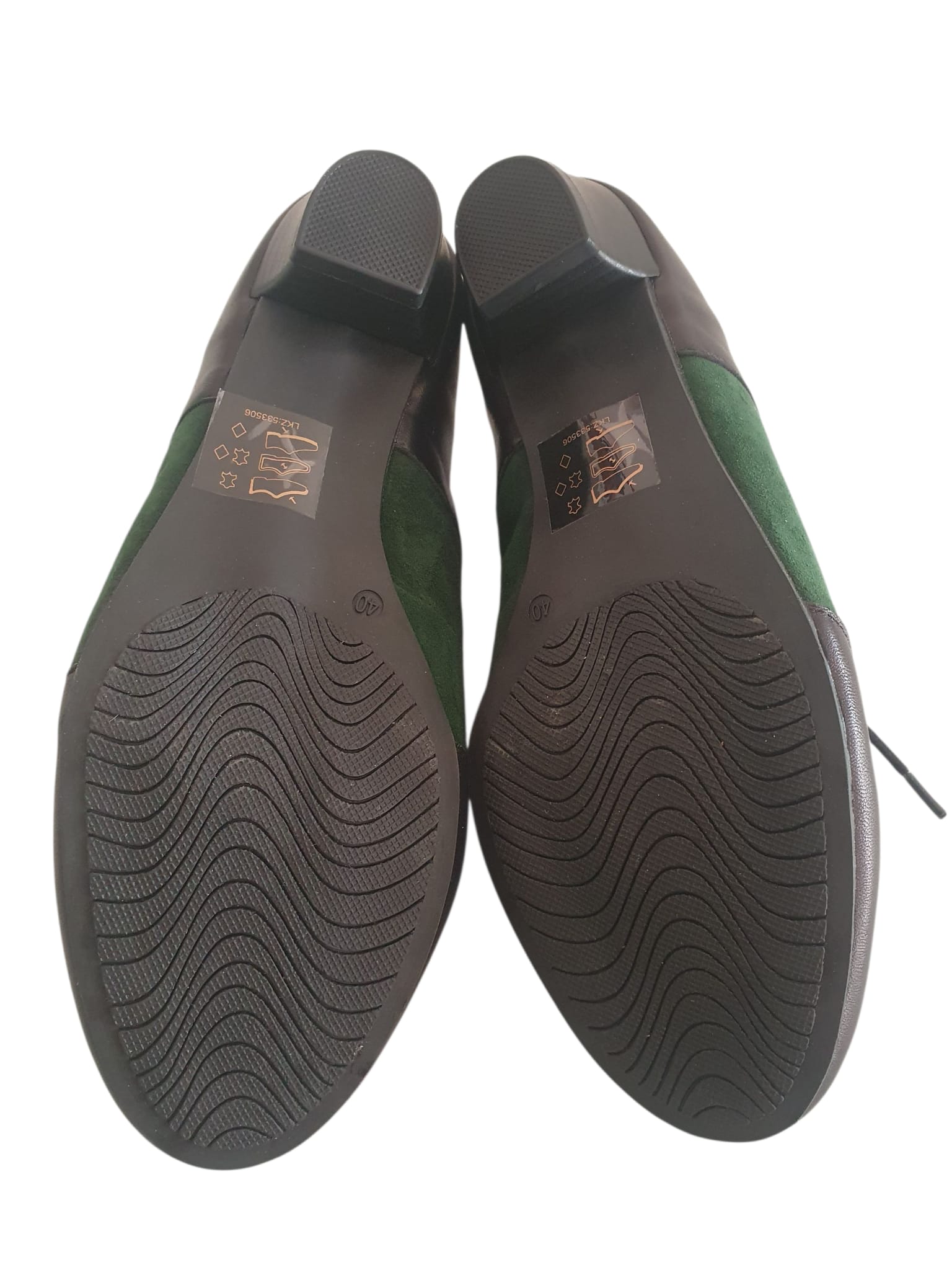 Chaussures Andrea Conti- Style Rétro Chic - Cuir & Daim - T40