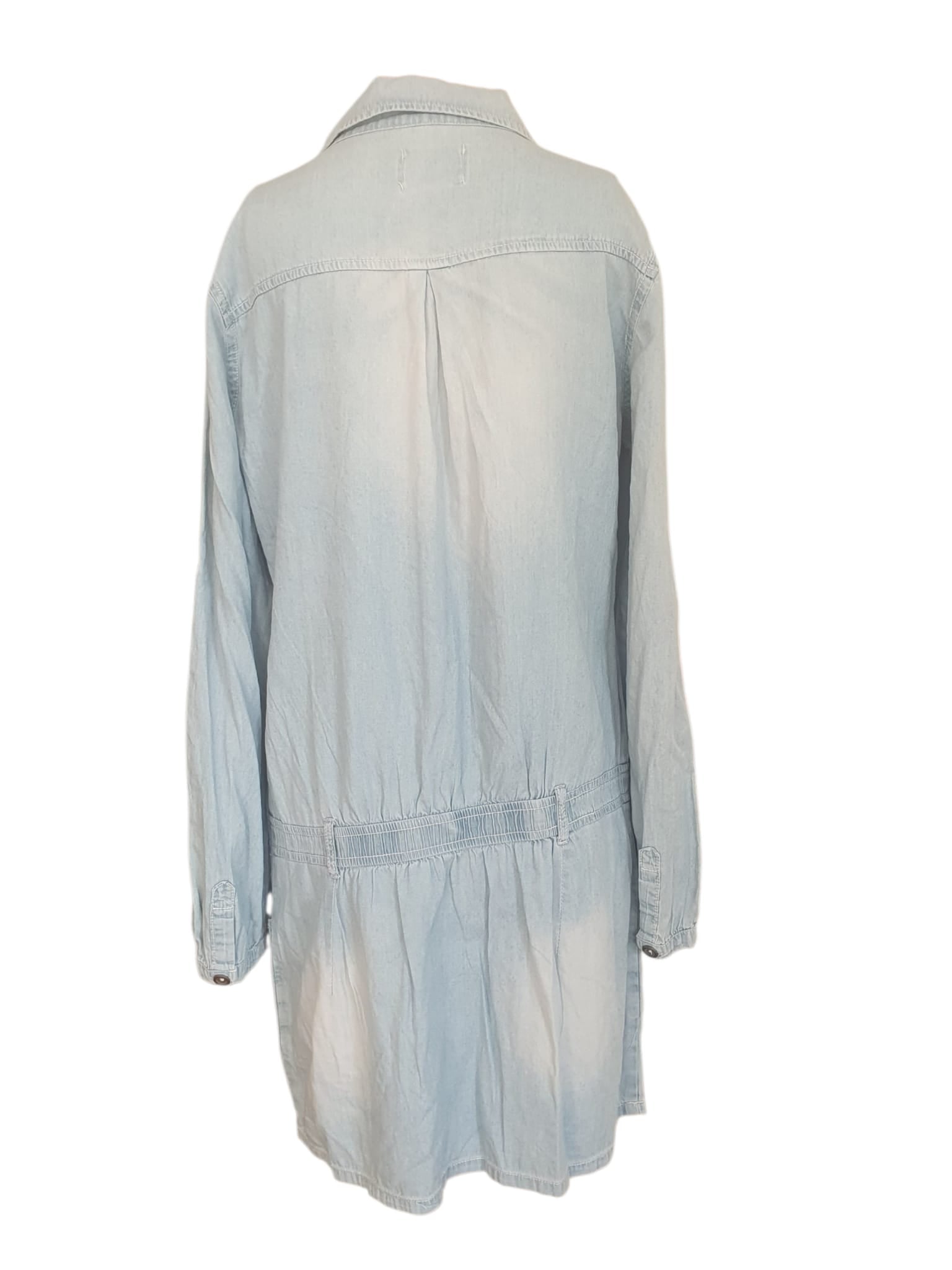 Robe Chemise en Jean Léger Bleu Clair - Style Safari & Casual - Cache Cache T40