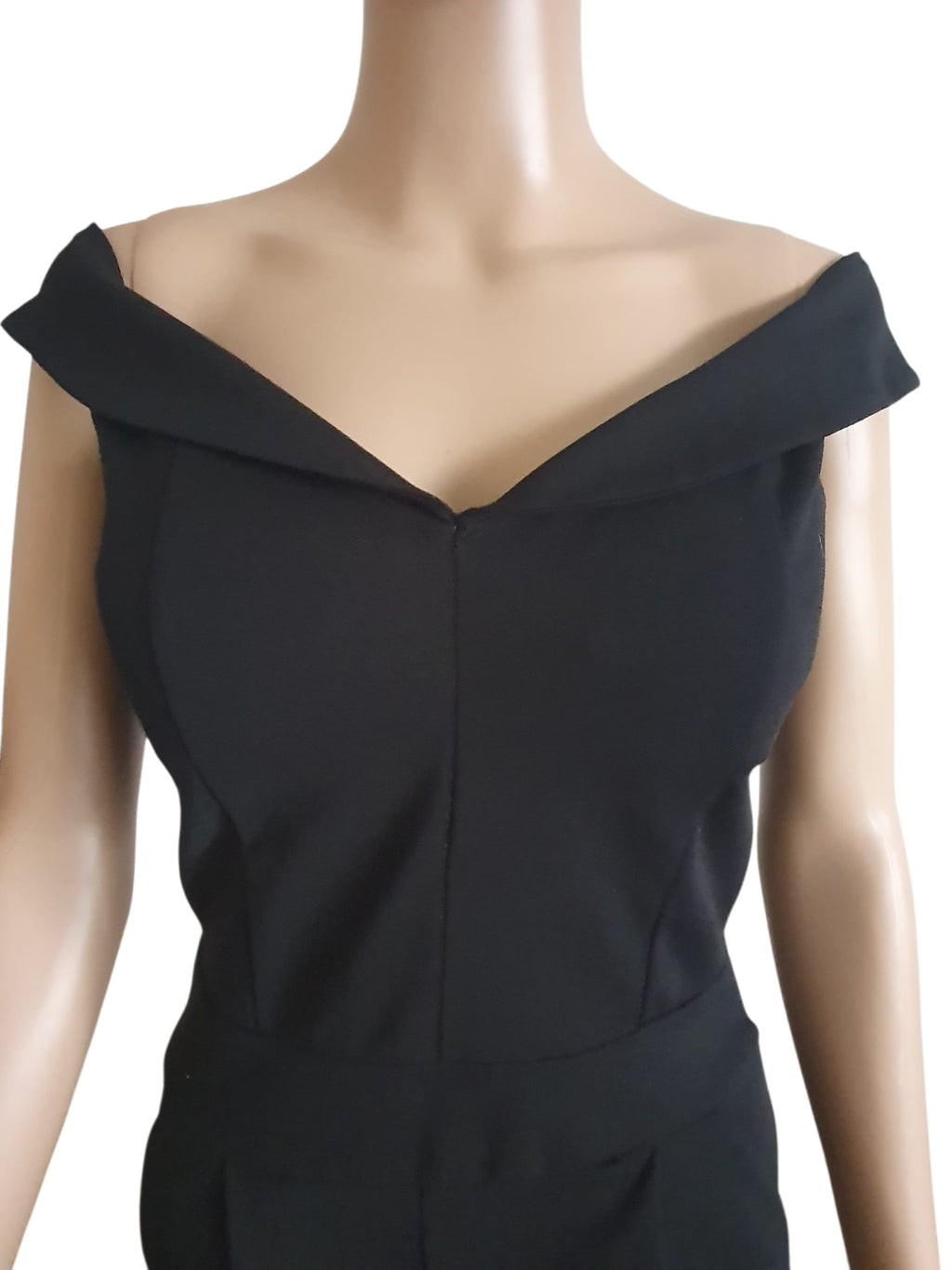 Combinaison Pantalon Chic- Encolure Bardot & Coupe Ajustée T34