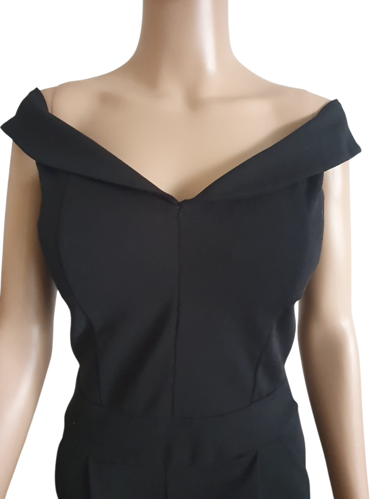Combinaison Pantalon Chic- Encolure Bardot & Coupe Ajustée T34