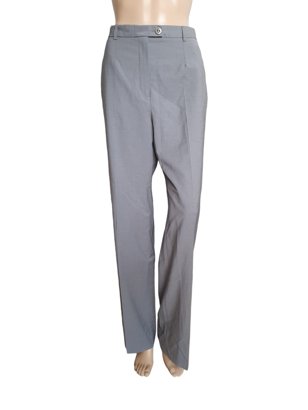 Pantalon Droit Un Jour Ailleurs - Modèle "Fabienne" - Laine Froide & Élasthanne - Gris T40