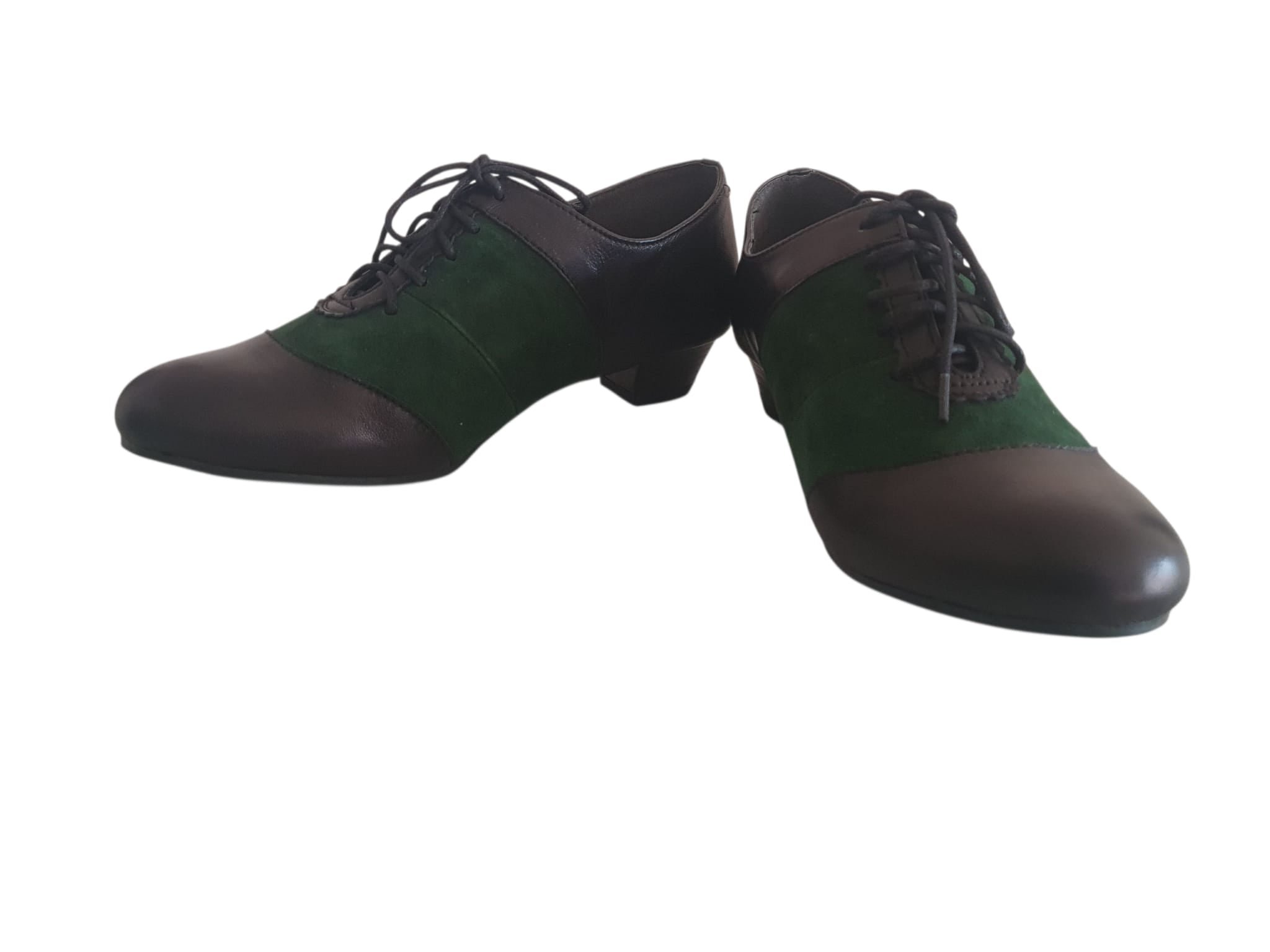 Chaussures Andrea Conti- Style Rétro Chic - Cuir & Daim - T40