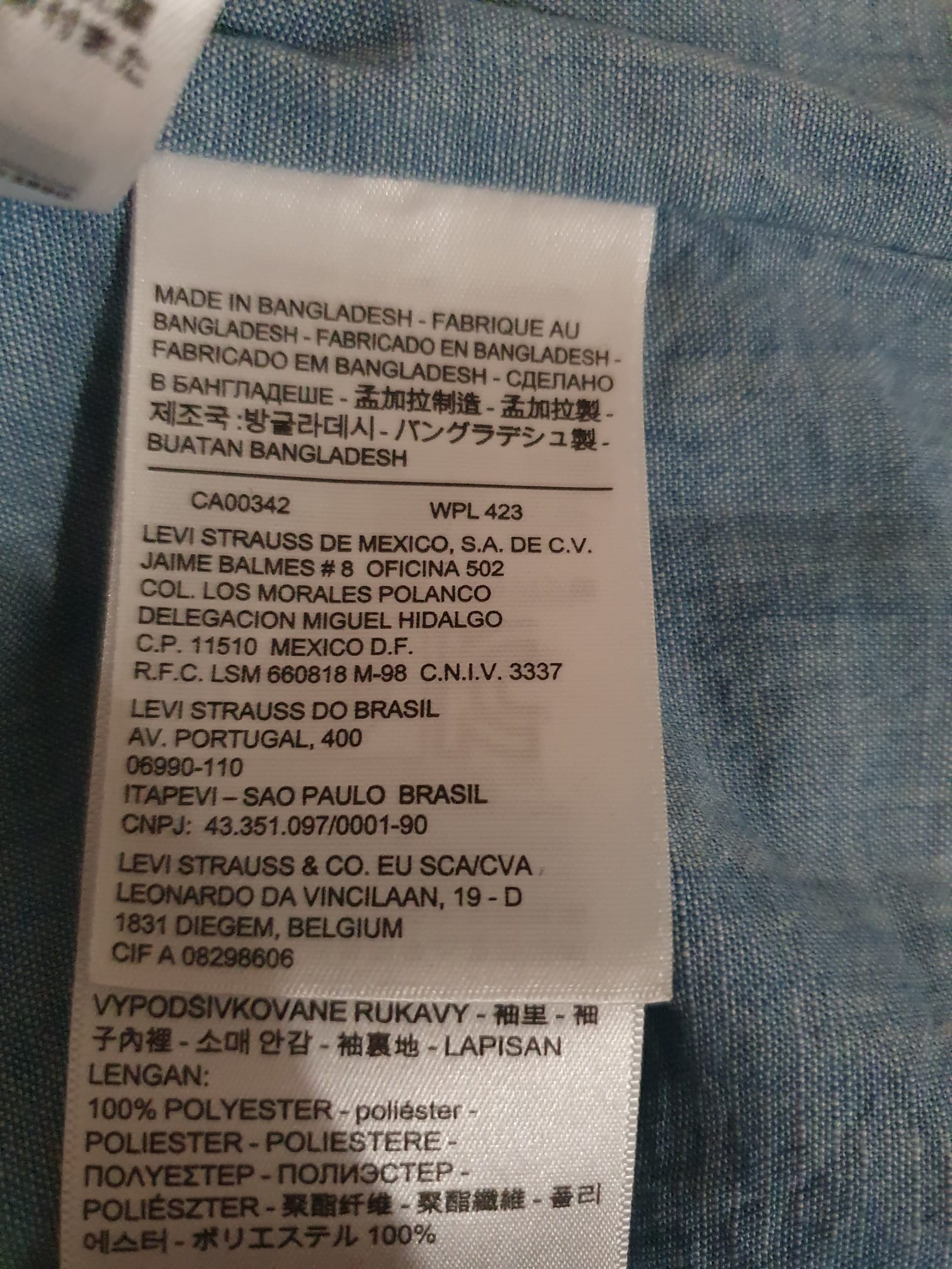 Veste Levi's Denim Noir - Coupe Trucker- 100% coton- T34 (XS)
