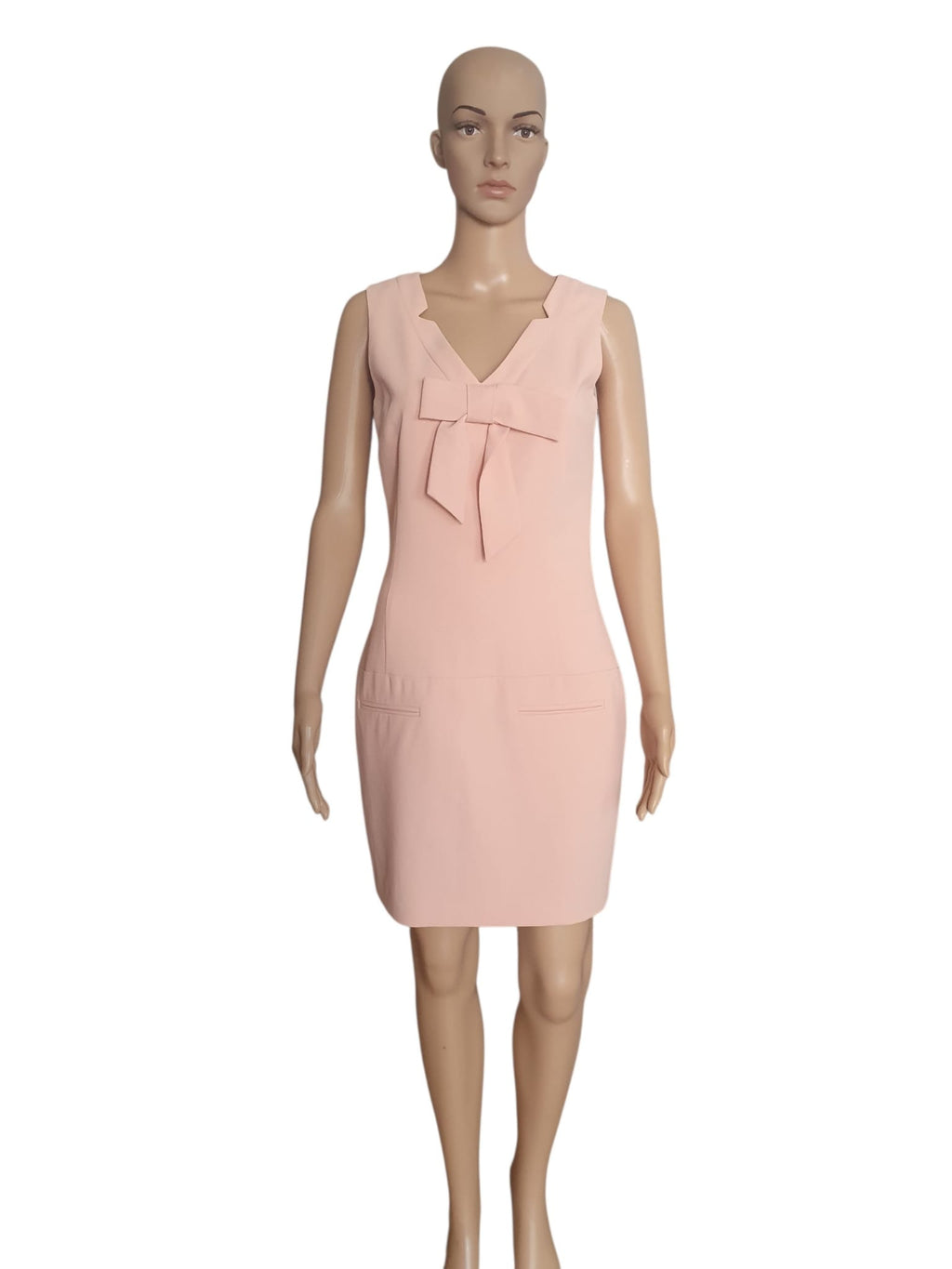 Magnifique Robe Courte Rose Poudré avec Noeud – Style Rétro Chic - T36