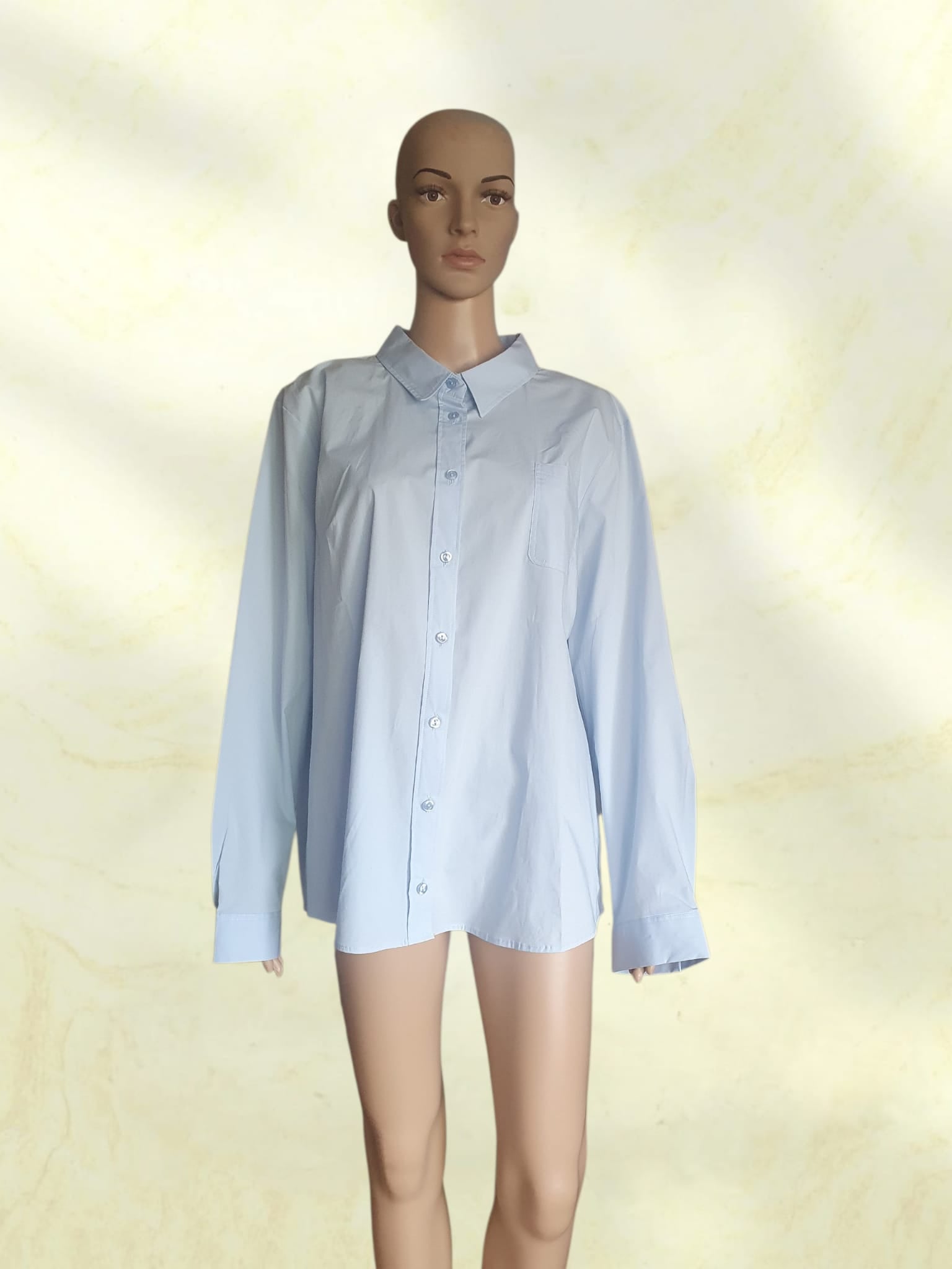 Chemise Bleu Ciel Un Jour Ailleurs - Coton Stretch -Taille 46