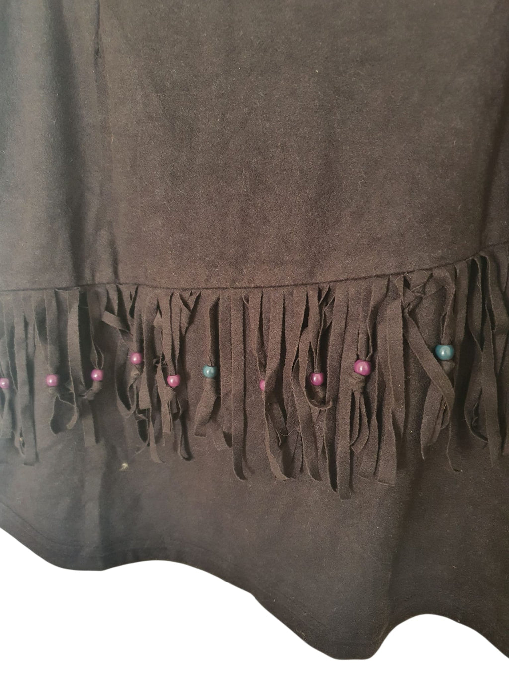 Jupe Courte Noire "Boho-Chic'- Marque Coline- Taille 34