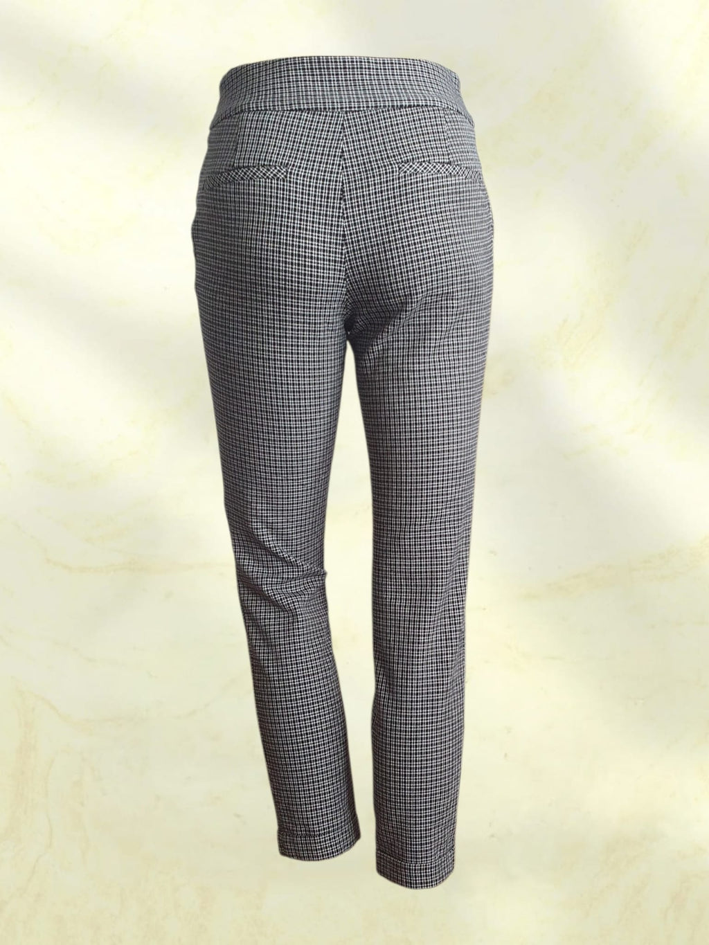 Pantalon Caroll 7/8ème à Motif Pied-de-Poule – Taille 36