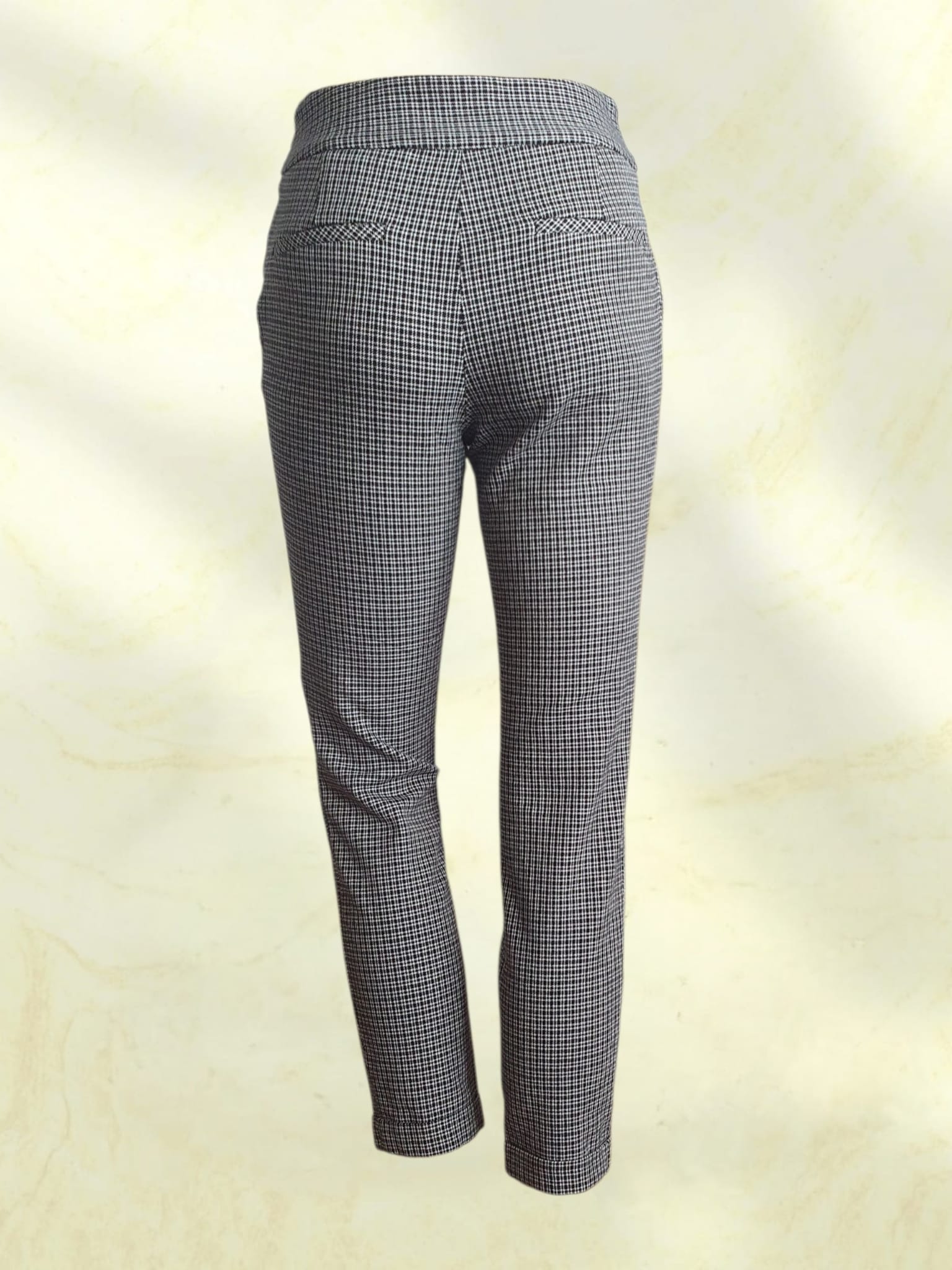 Pantalon Caroll 7/8ème à Motif Pied-de-Poule – Taille 36