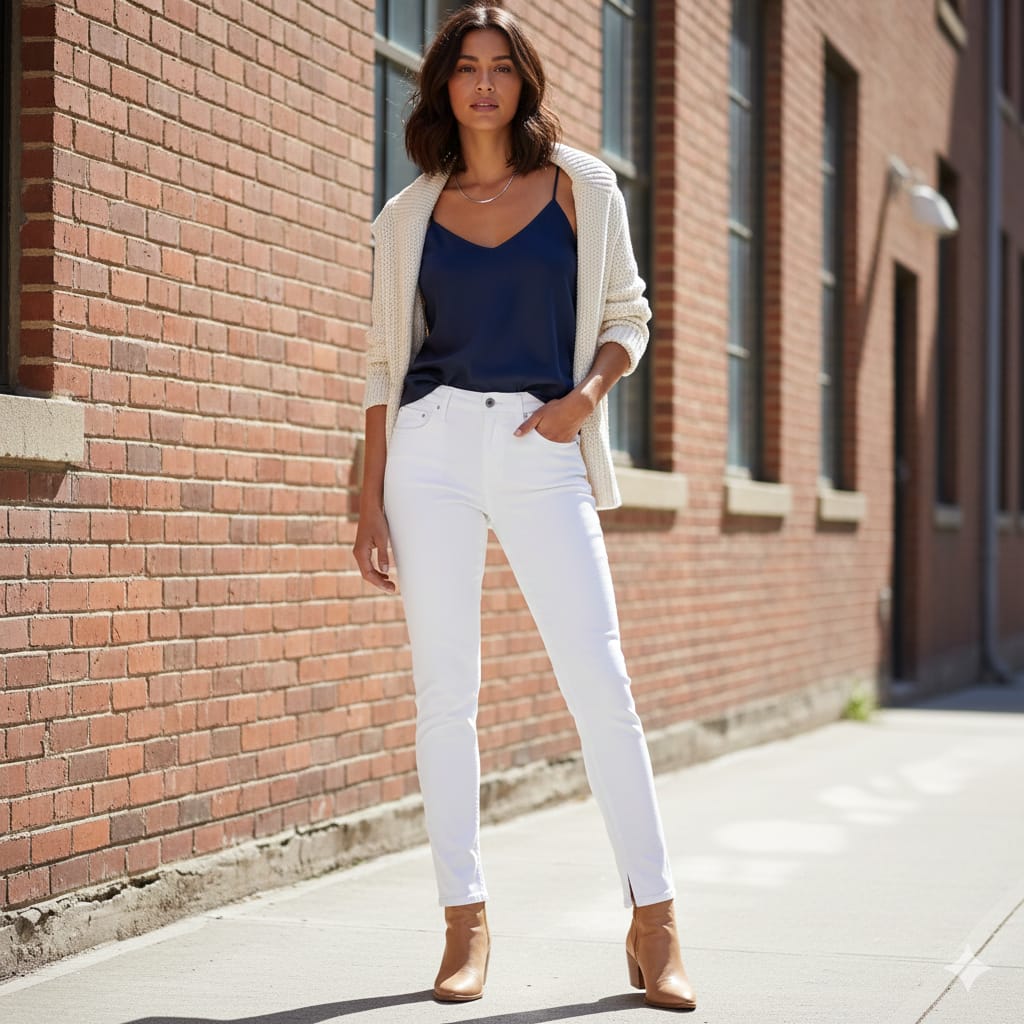 Jean Blanc Rag & Bone Slim Strech - Taille 24 (34FR)