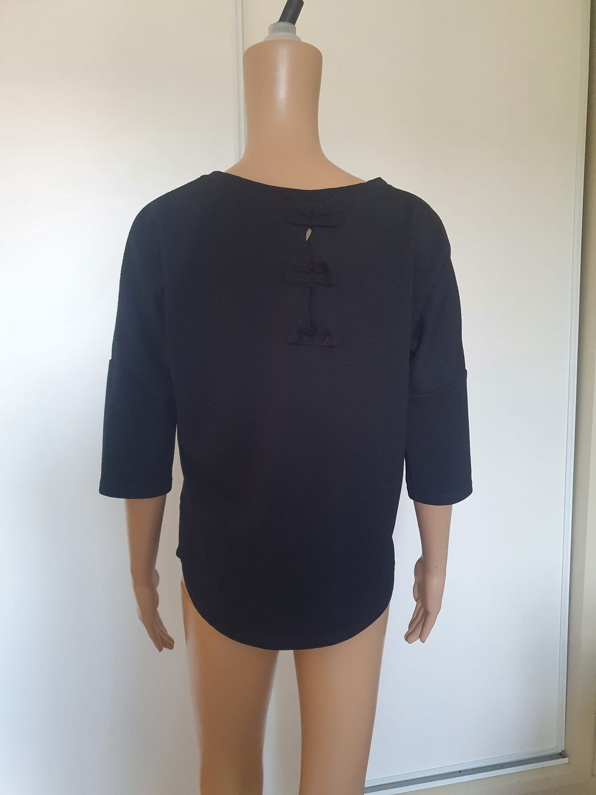 Haut Noir Femme à Nœuds au Dos - Marque Cache Cache T38