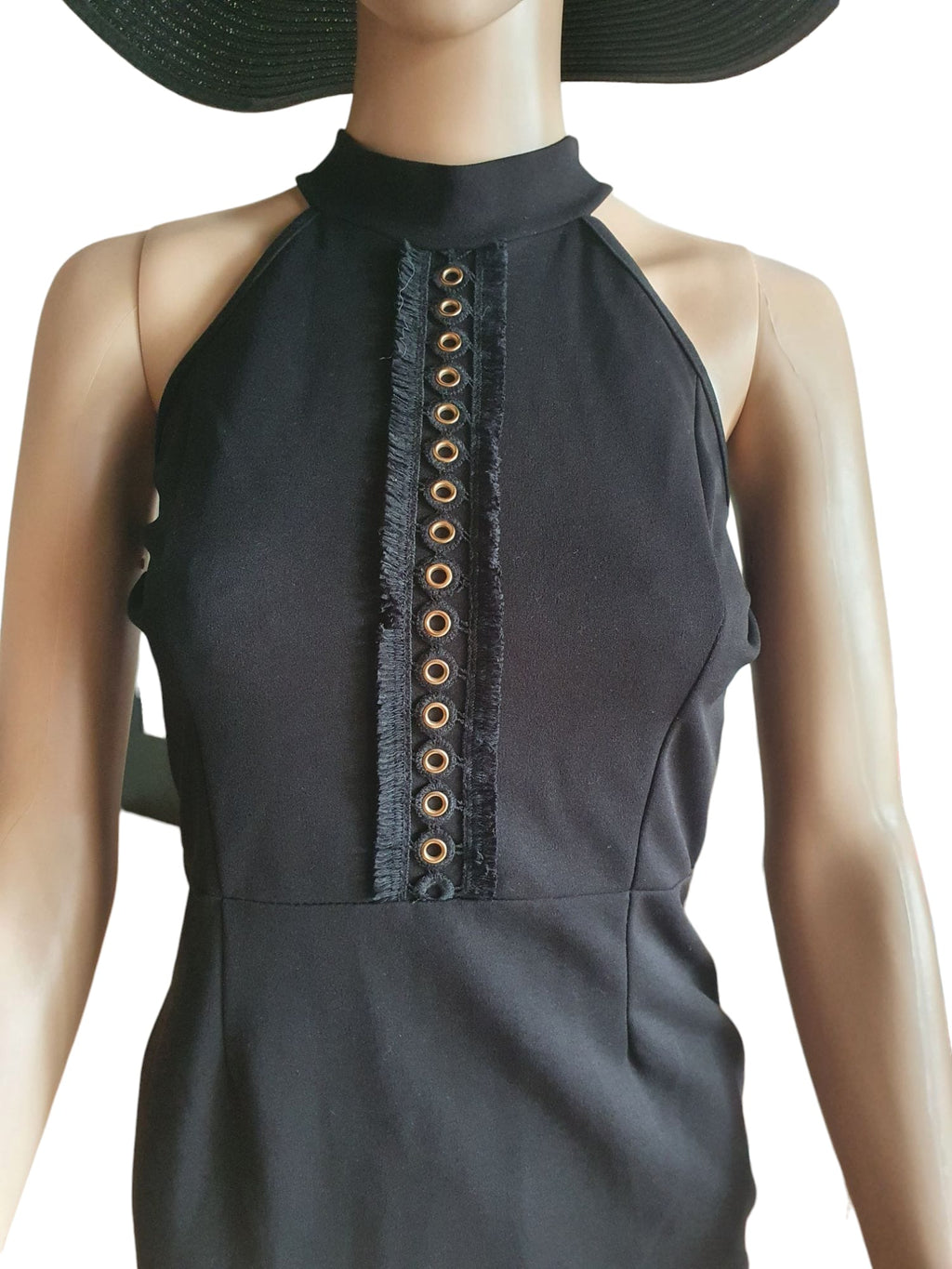 Petite robe noire (LBD) chic- Détails dorés- Taille 36
