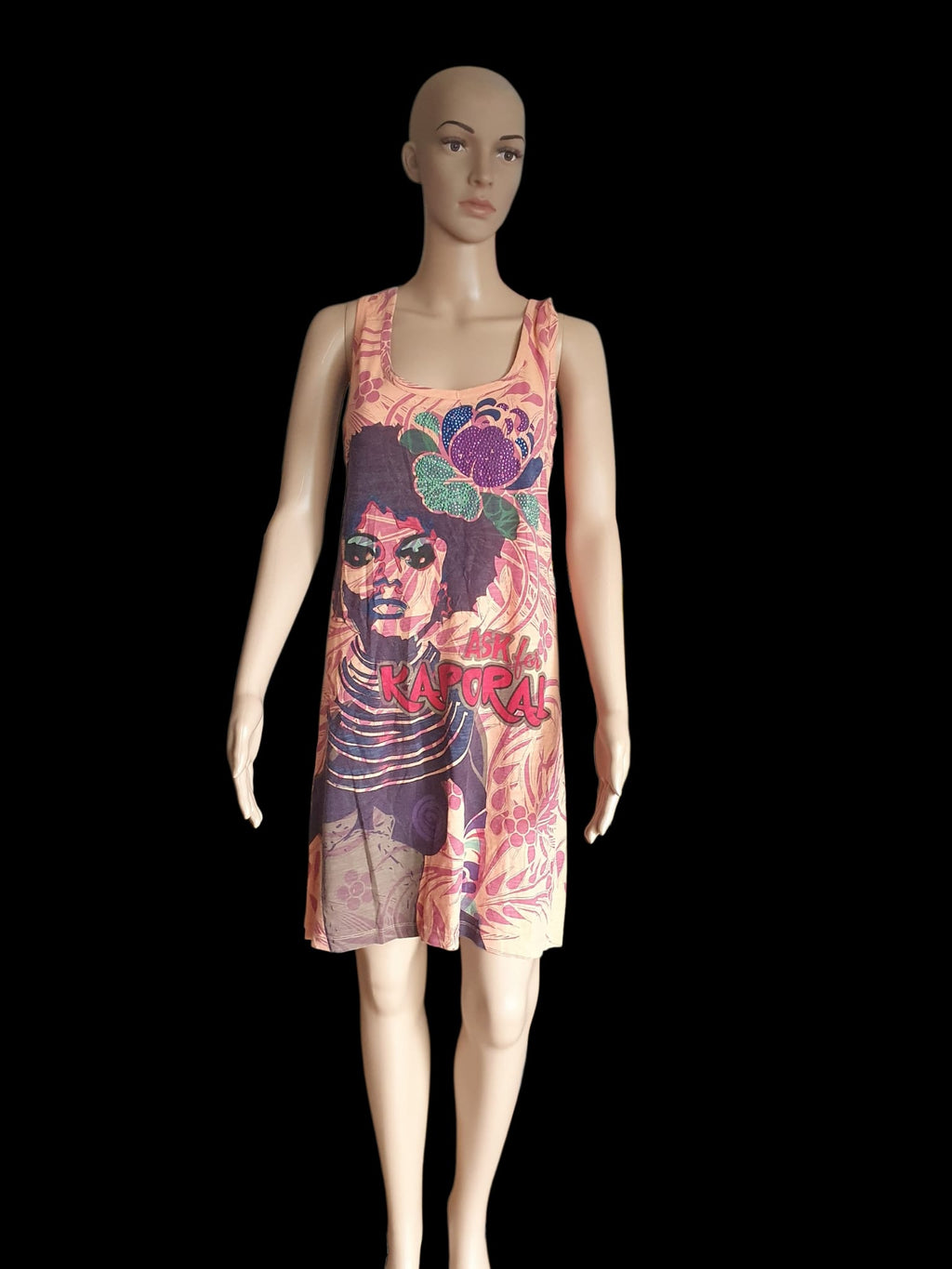 🌸 Robe d'Été Kaporal – Graphisme Artistique & Détails Strass T40