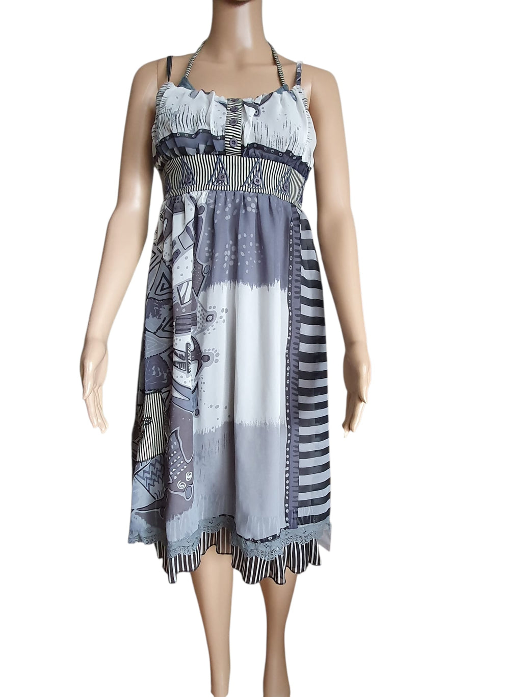 🖤 Robe d’été Lulu H Paris – Imprimé Graphique & Dos Nu Sophistiqué T36