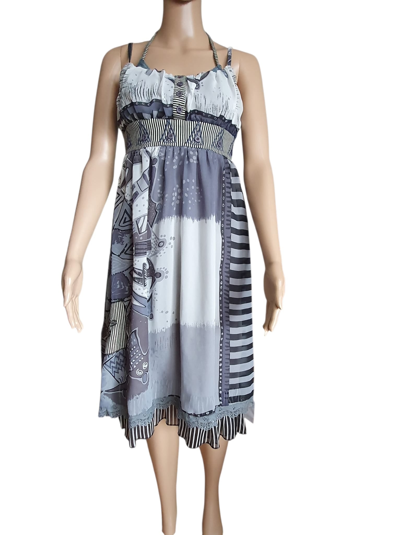 🖤 Robe d’été Lulu H Paris – Imprimé Graphique & Dos Nu Sophistiqué T36
