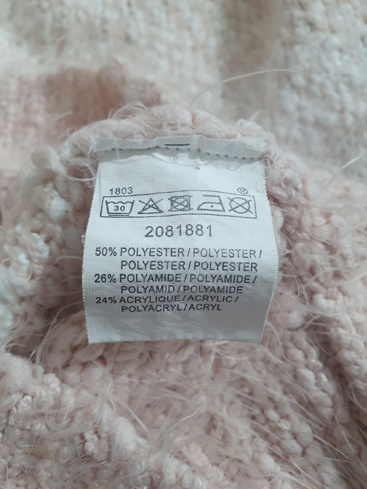 Pull Femme Doudou Rose et Blanc – Col Cheminée Moelleux et Tendance T40