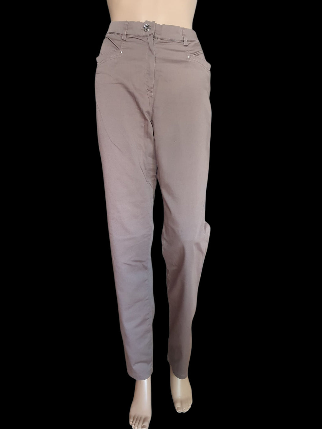 Pantalon Droit Christine Laure - Taupe Marron Glacé - Taille 42