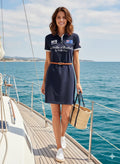 Robe Polo style Nautique Chic. Taille 38