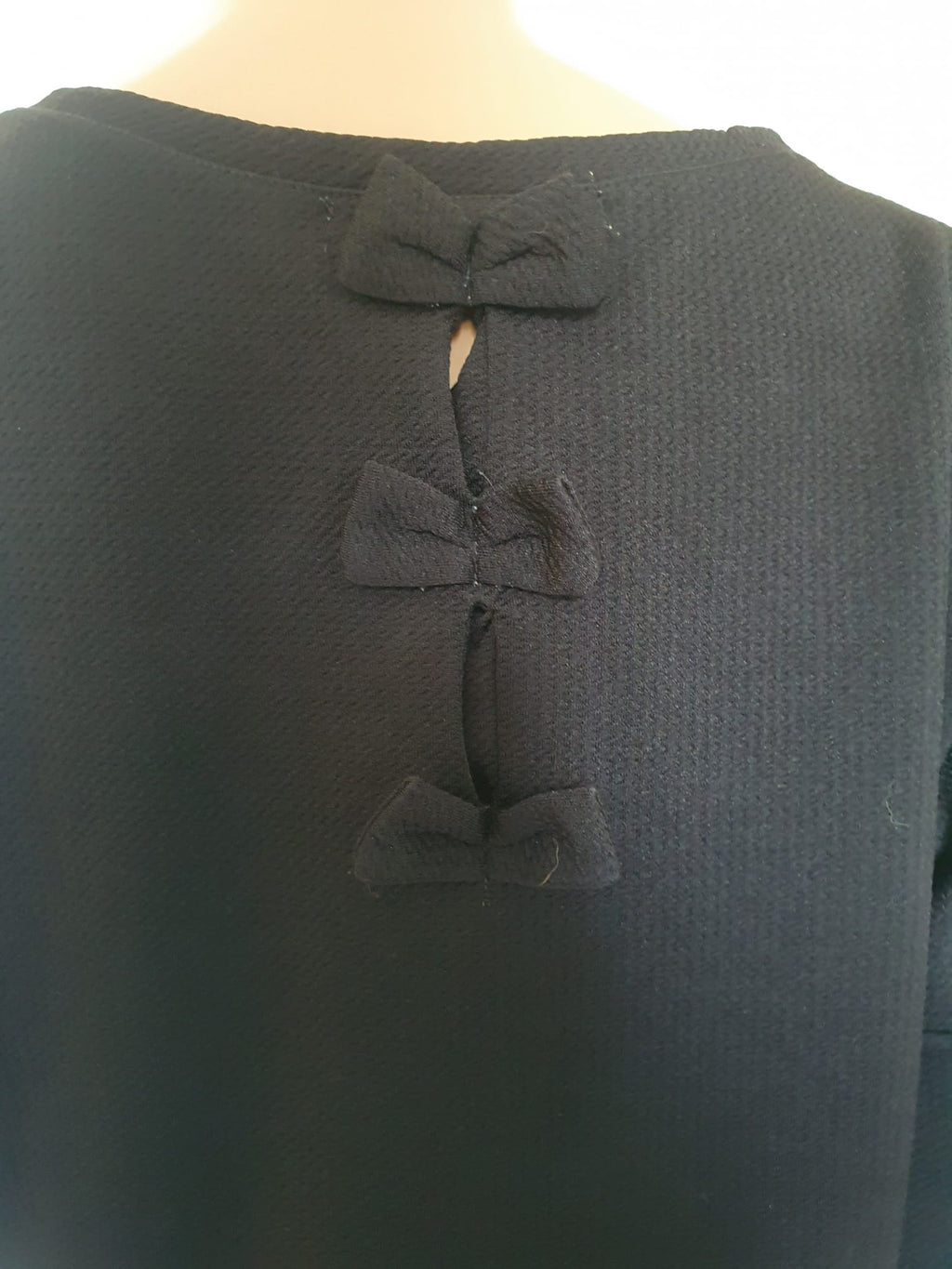 Haut Noir Femme à Nœuds au Dos - Marque Cache Cache T38