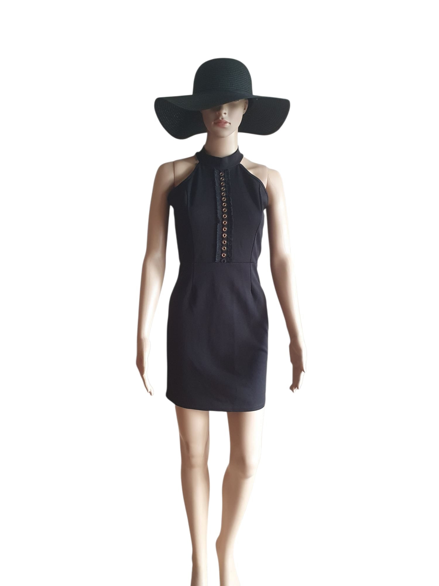 Petite robe noire (LBD) chic- Détails dorés- Taille 36