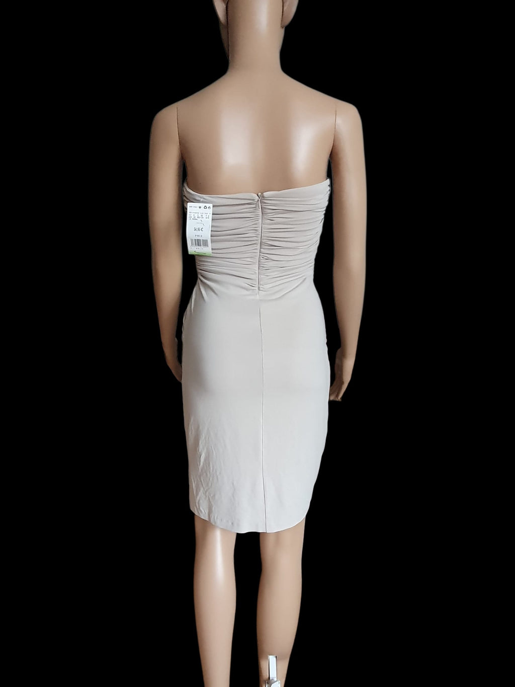Robe Bustier Drapée Mango Suit – Beige Nude – Taille S (36)