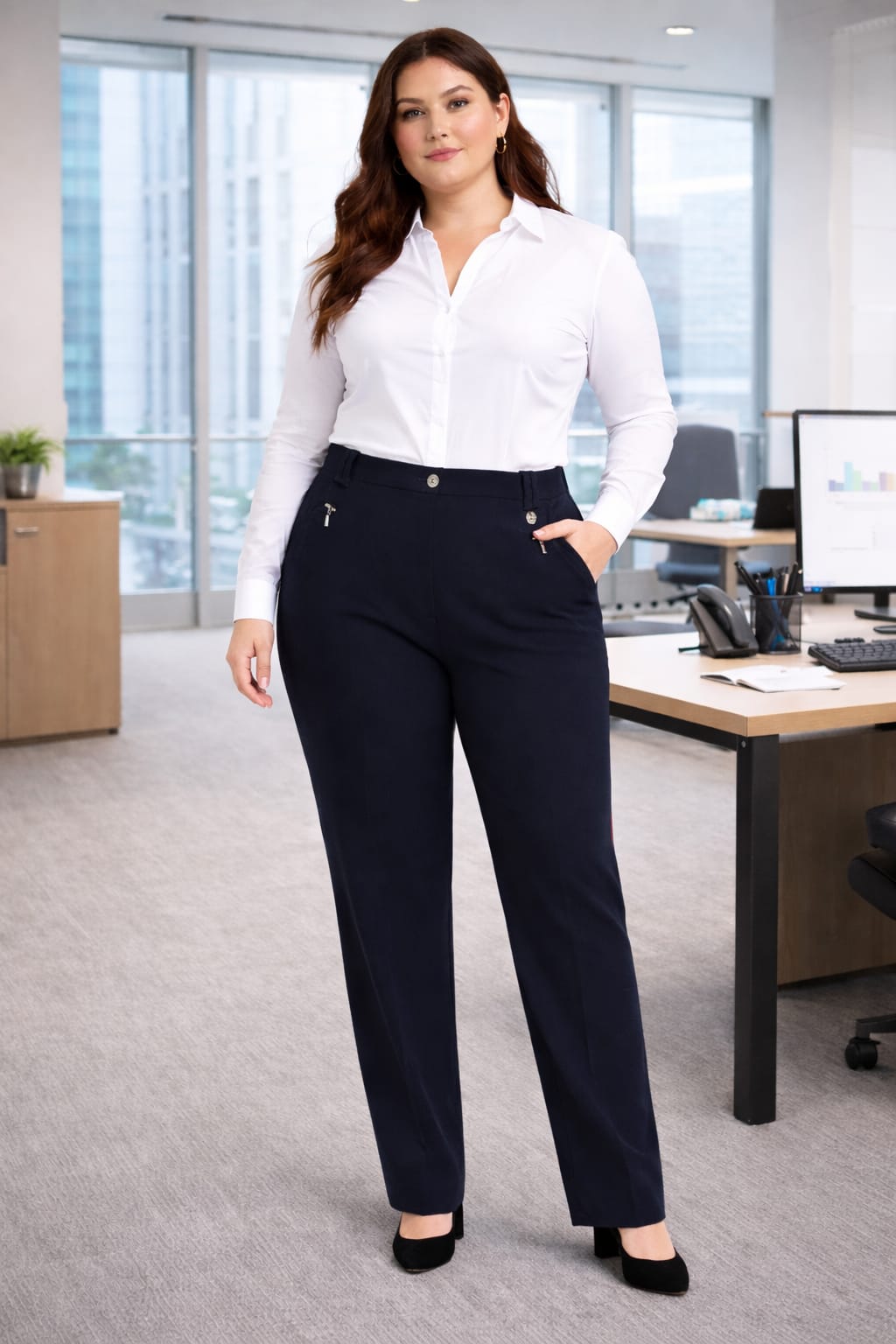 Pantalon Chic Bruno Saint Hilaire- Laine et Confort- T46