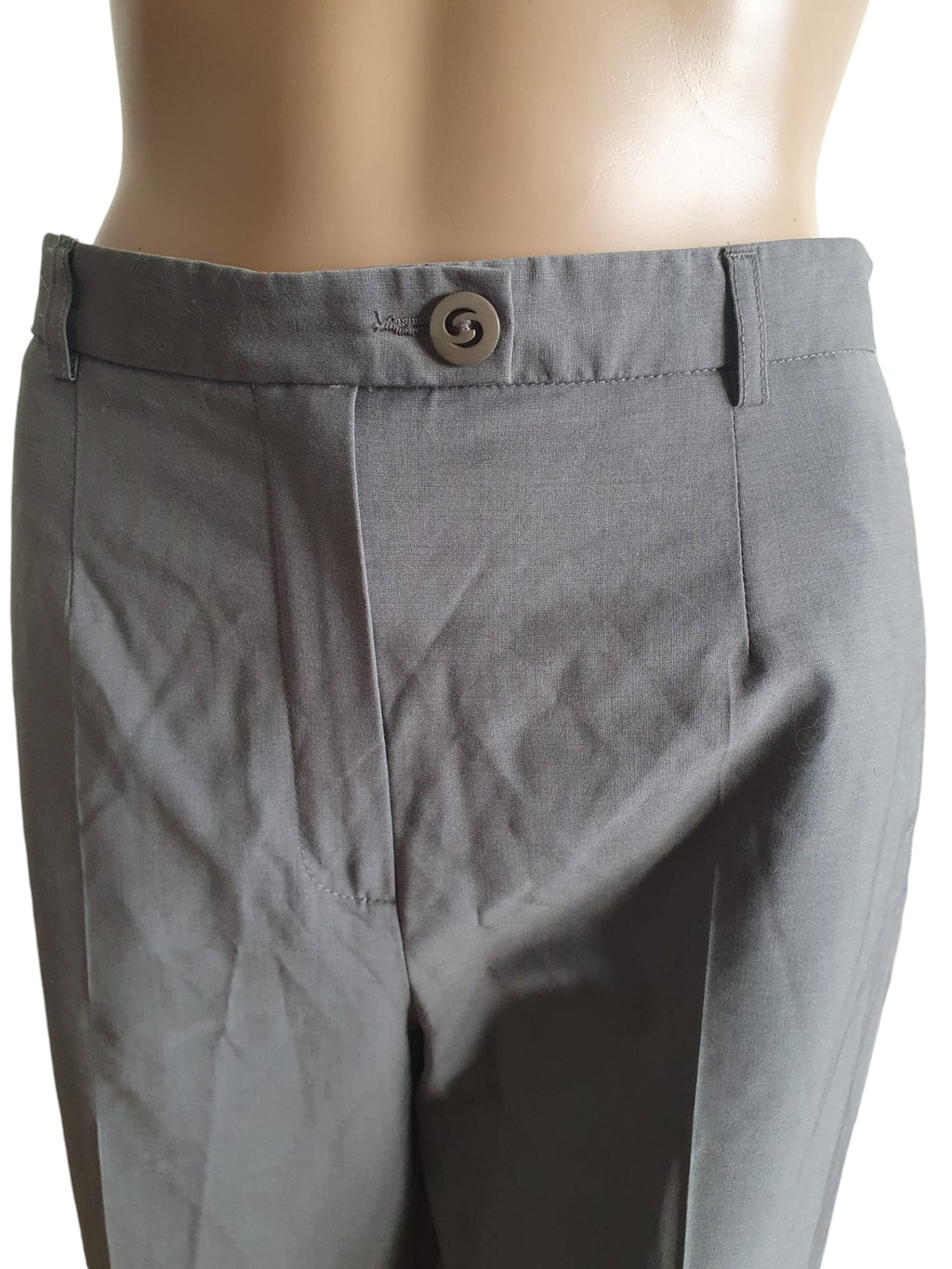 Pantalon Droit Un Jour Ailleurs - Modèle "Fabienne" - Laine Froide & Élasthanne - Gris T40