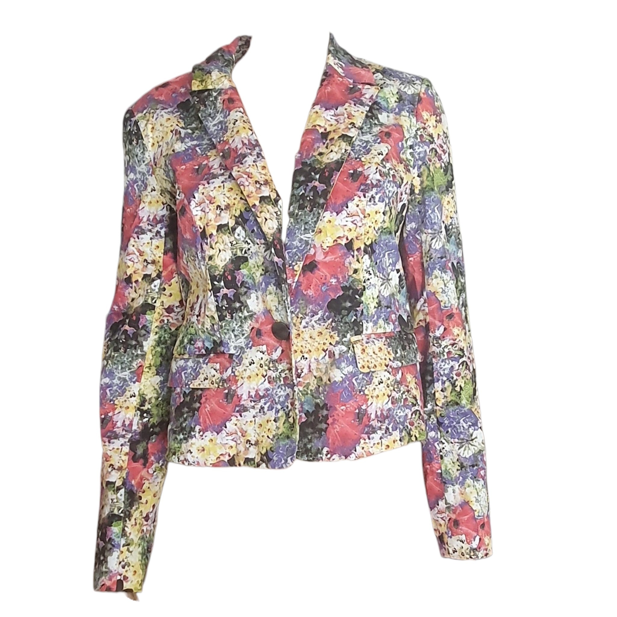 Veste Blazer Fleuri Coton ONLY – Modèle Azalea – Blazer Ajusté Stretch T38