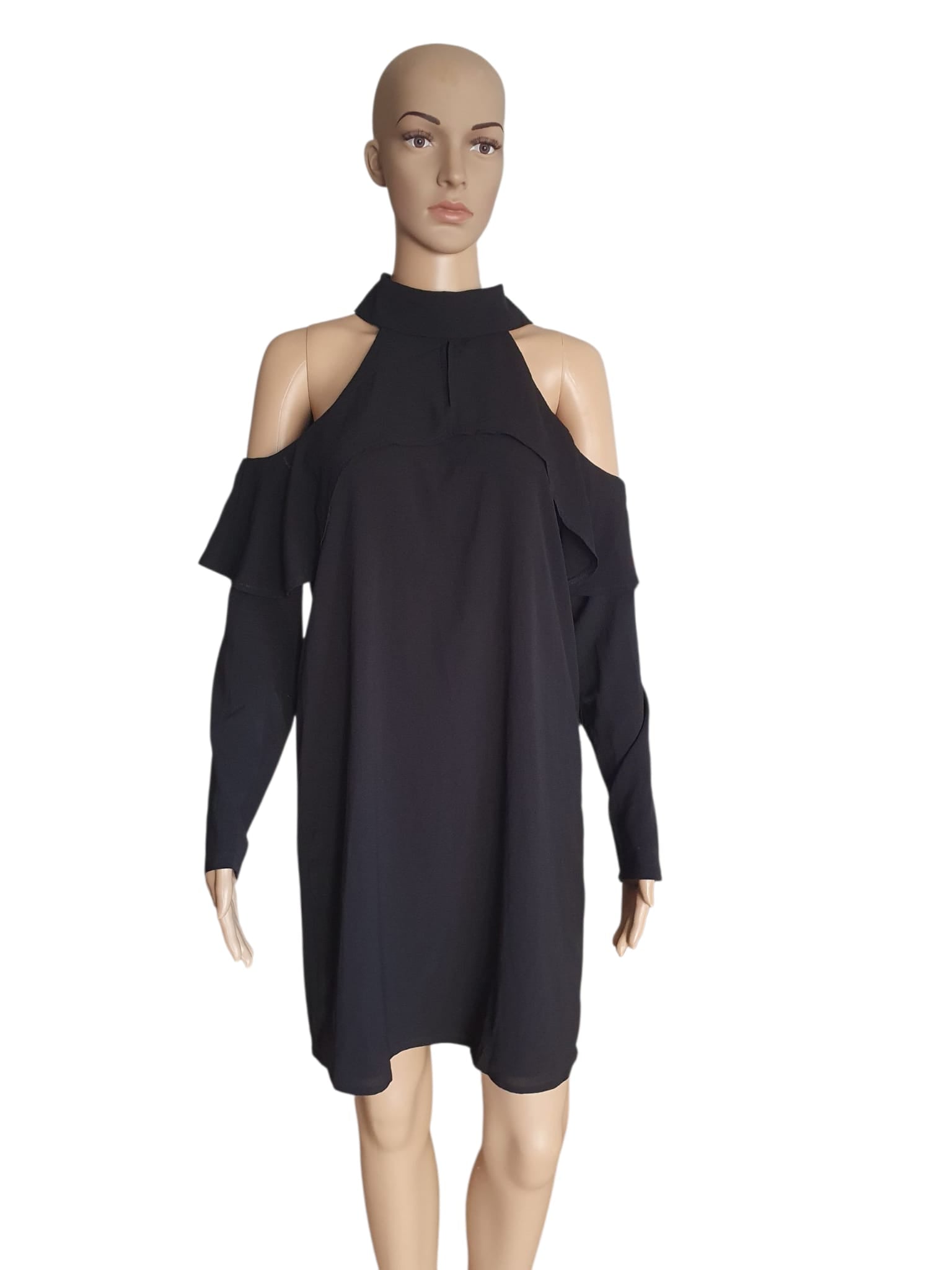 Robe Noire Épaules Dénudées Fashion Union - Coupe Fluide & Chic T38 (M)