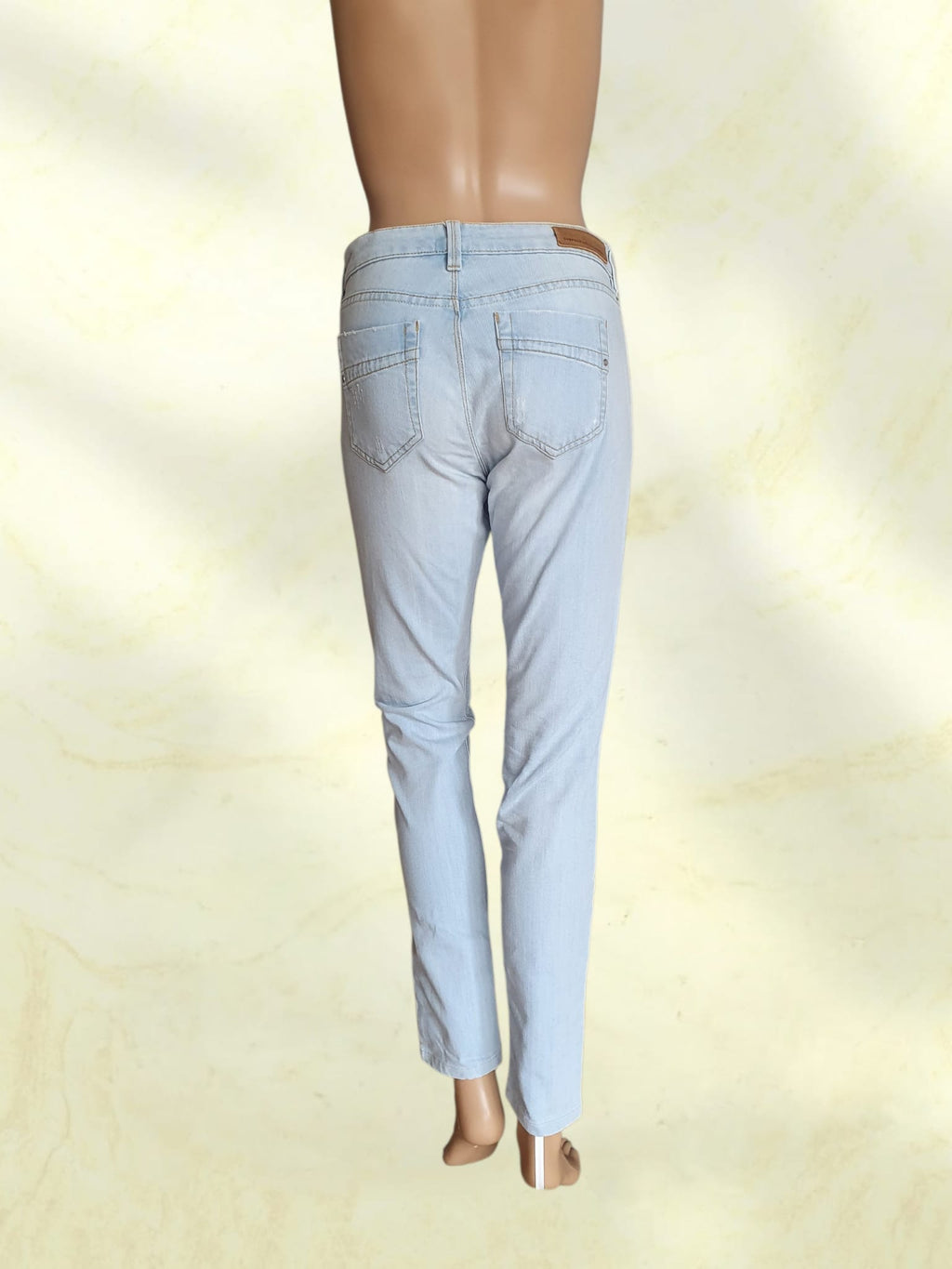 Jeans Slim Bleu Clair Femme Comptoir des Cotonniers – Modèle Rayla. T36