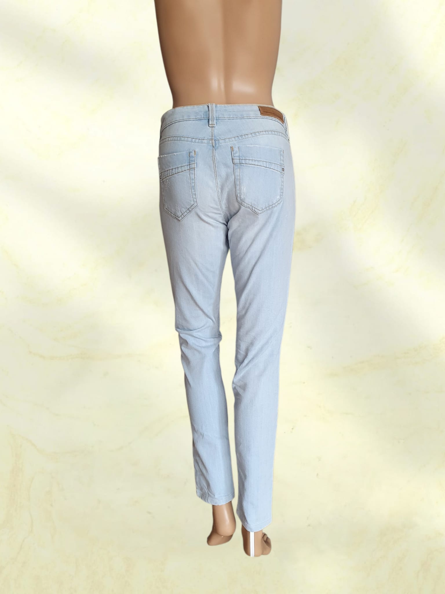 Jeans Slim Bleu Clair Femme Comptoir des Cotonniers – Modèle Rayla. T36