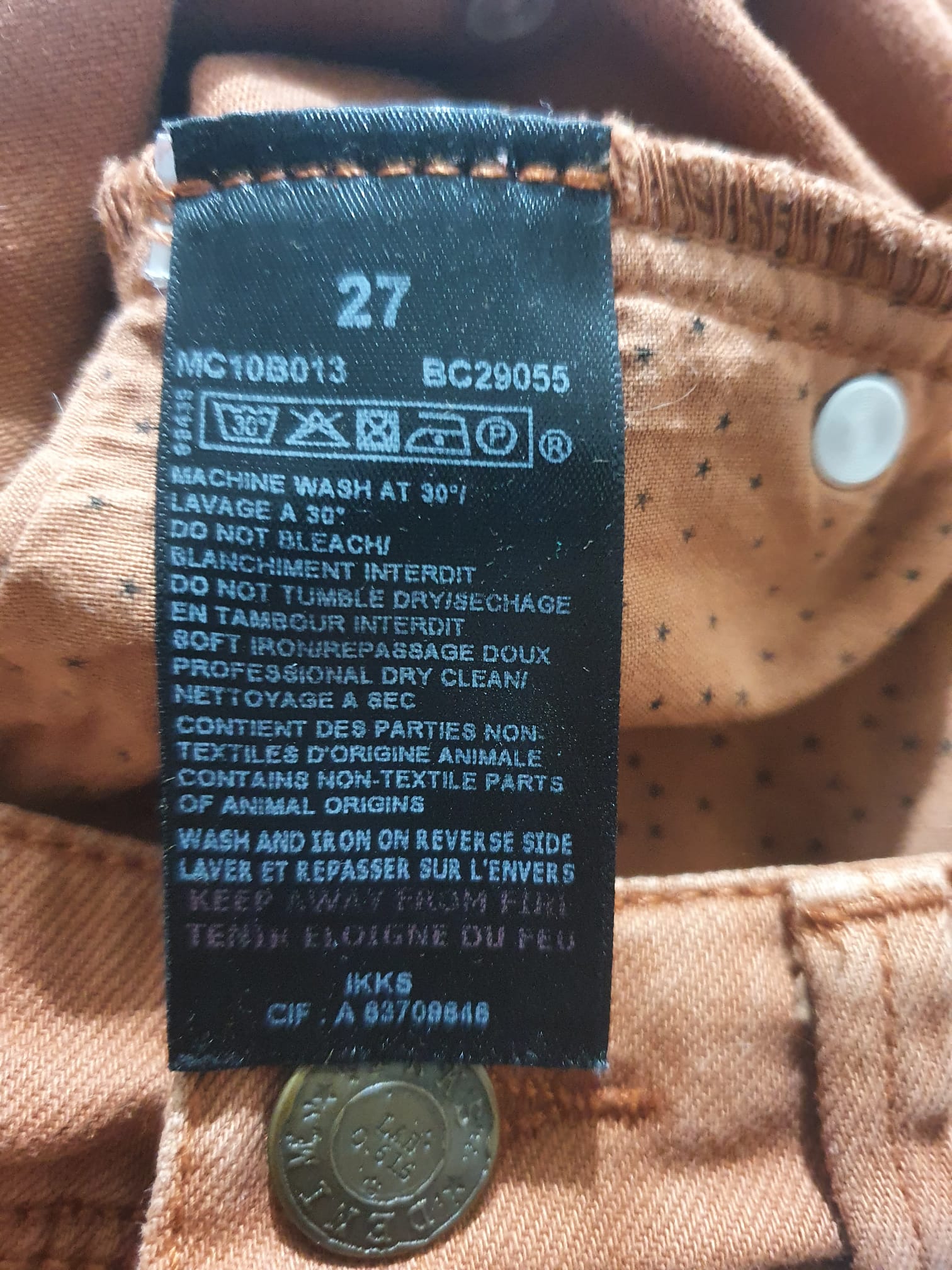 Jean Slim Femme IKKS Denim - Terracotta / Marron Rouille - Taille 36 (27 US)