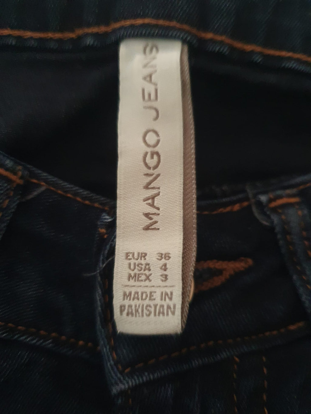 Jean Droit Femme Bleu Brut - MANGO JEANS Modèle Christy Straight - T34-36