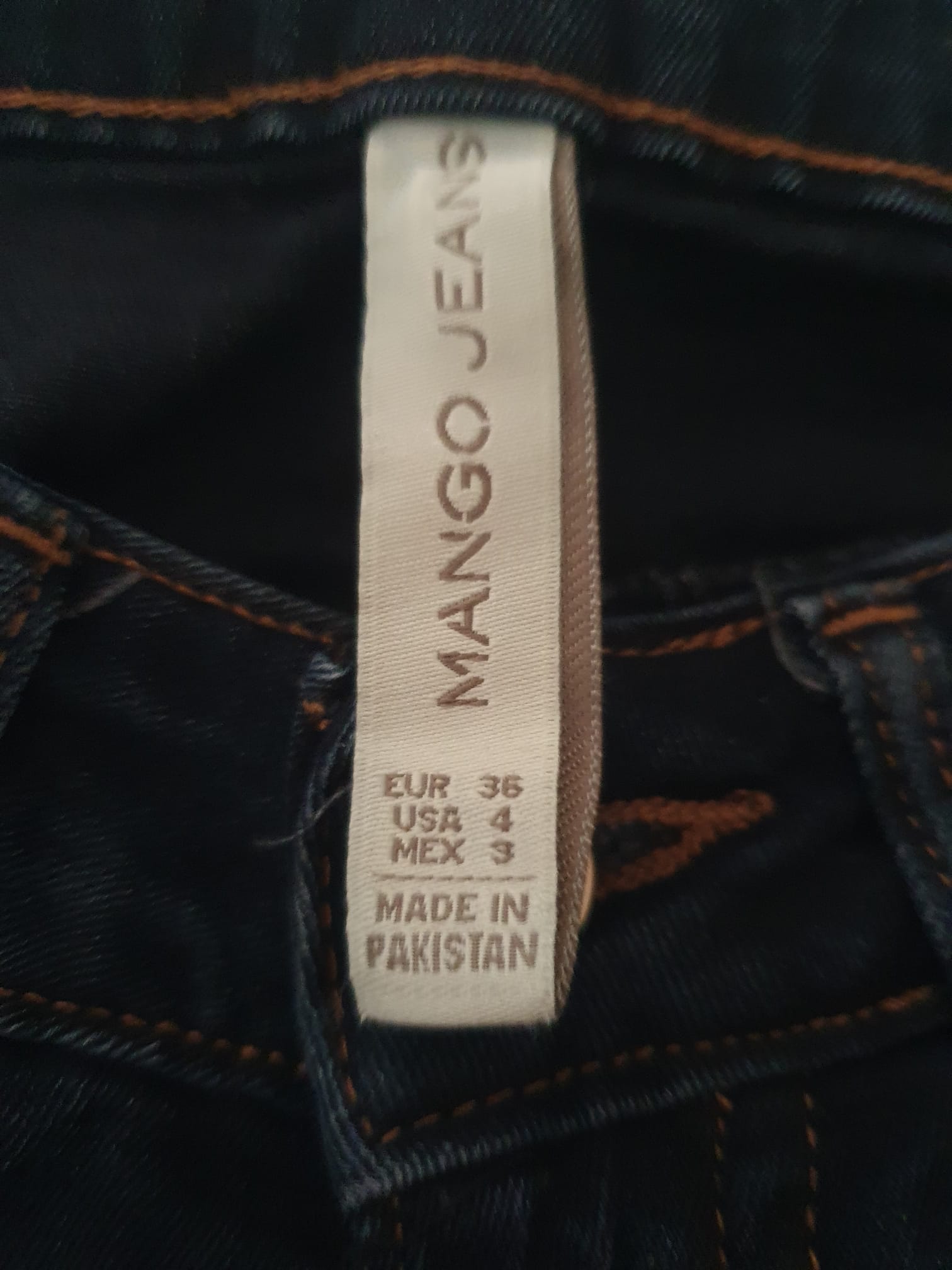 Jean Droit Femme Bleu Brut - MANGO JEANS Modèle Christy Straight - T34-36