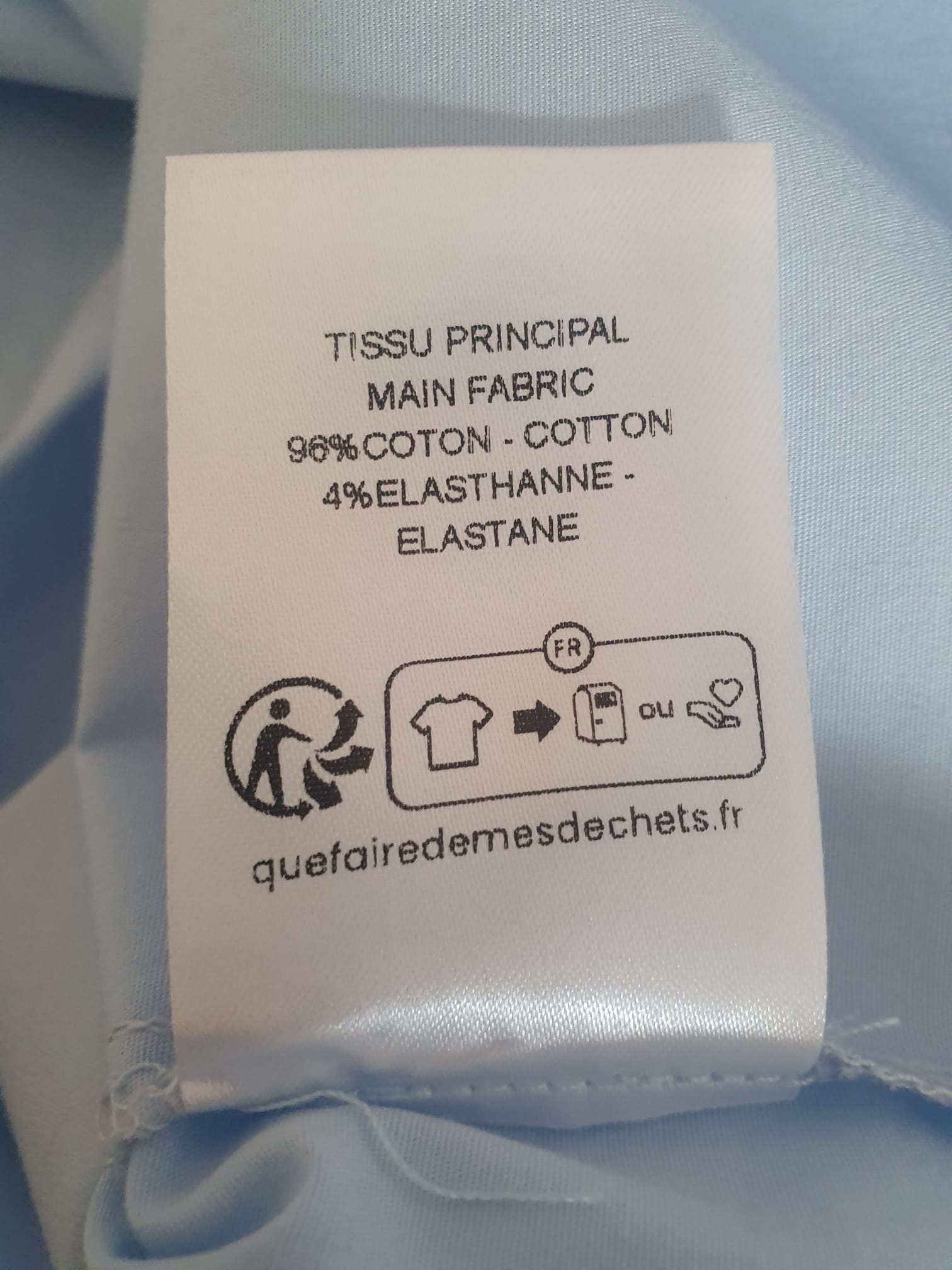 Chemise Bleu Ciel Un Jour Ailleurs - Coton Stretch -Taille 46