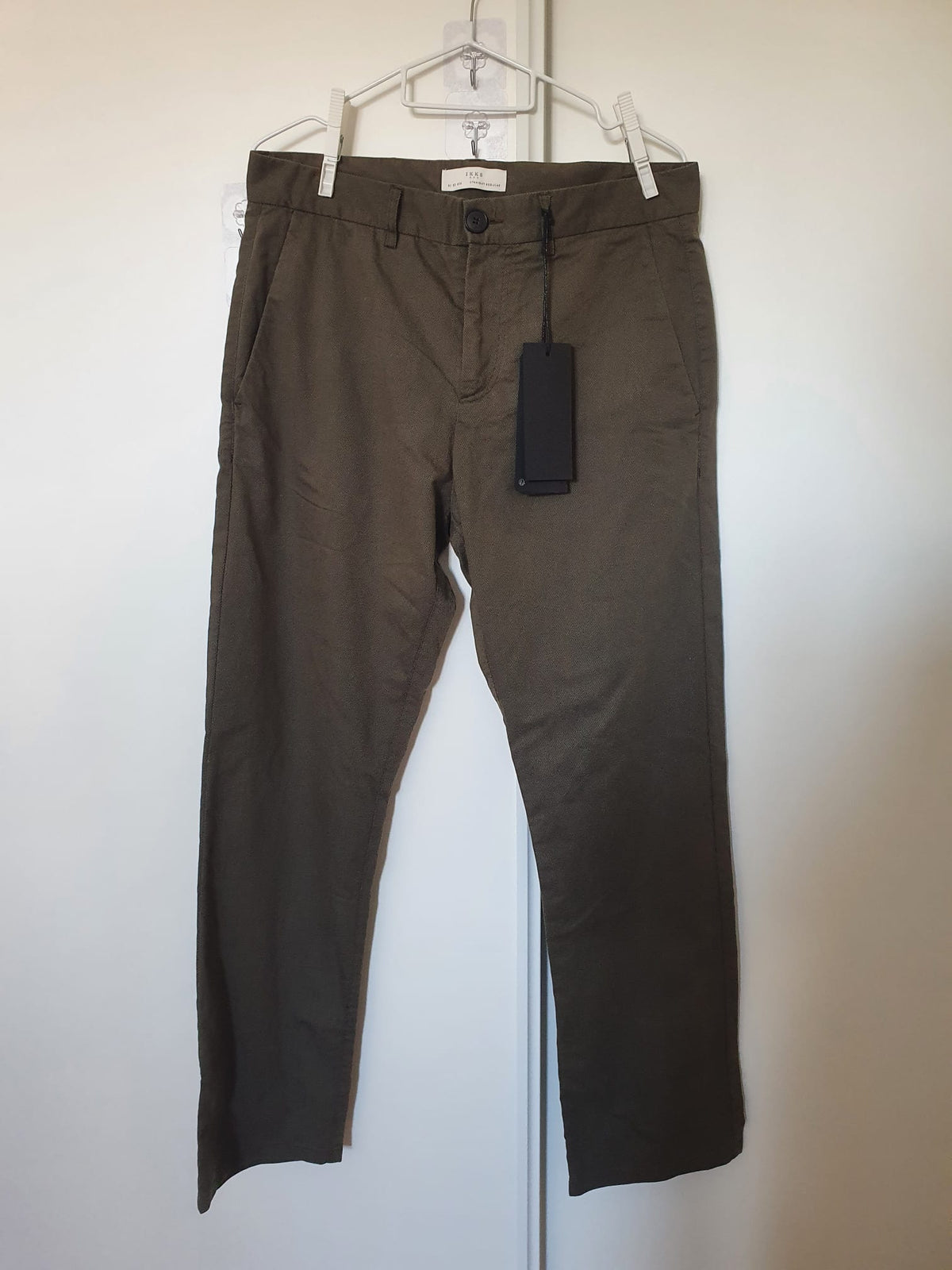 Pantalon chino Homme IKKS Men Straight Regular Vert Kaki / Olive - T40