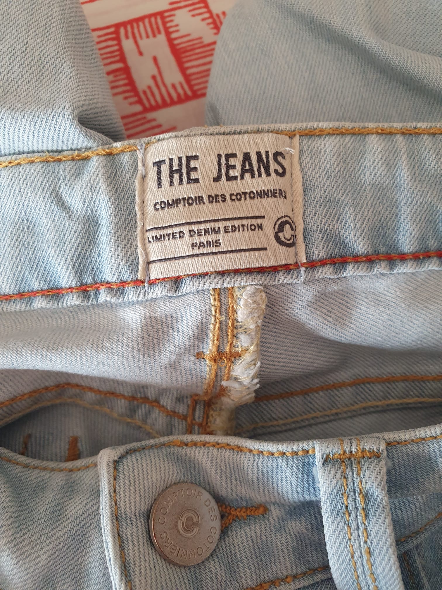 Jeans Slim Bleu Clair Femme Comptoir des Cotonniers – Modèle Rayla. T36