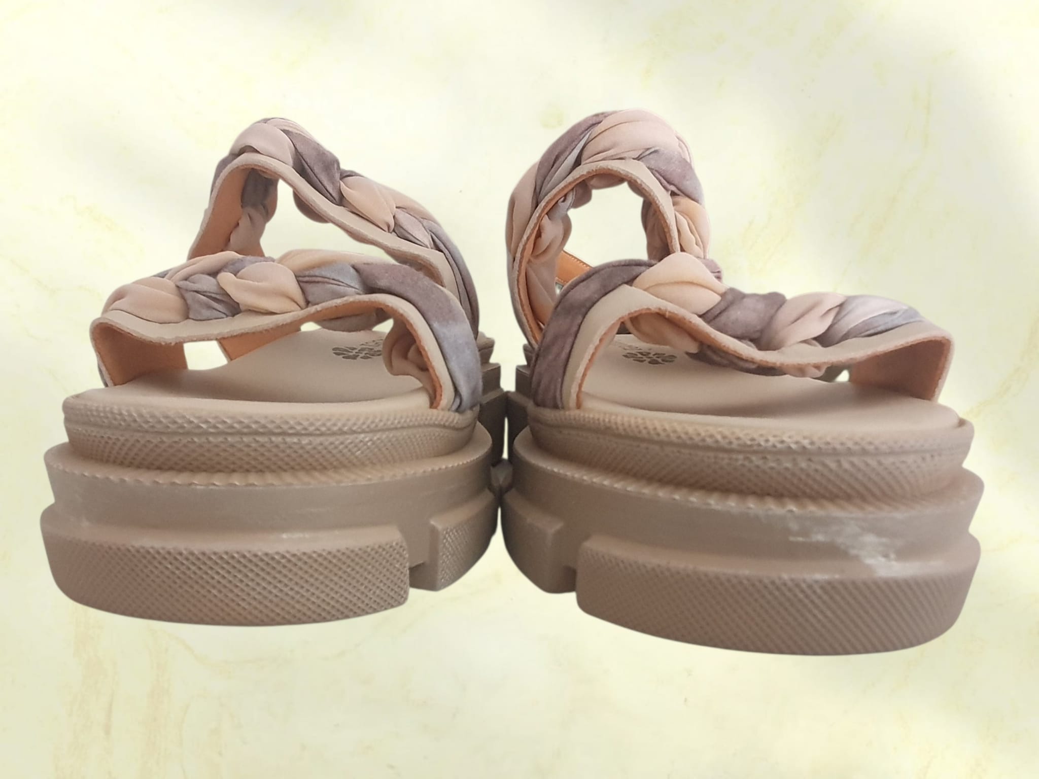 Sandales Plateformes Papucei en Cuir Tressé – Effet Tie-Dye (Taille 40/41)