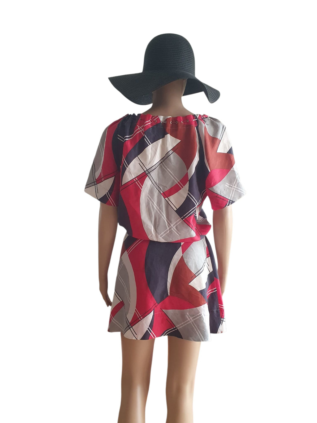 Robe Courte 100% Soie Alain Manoukian- Élégance Graphique T36