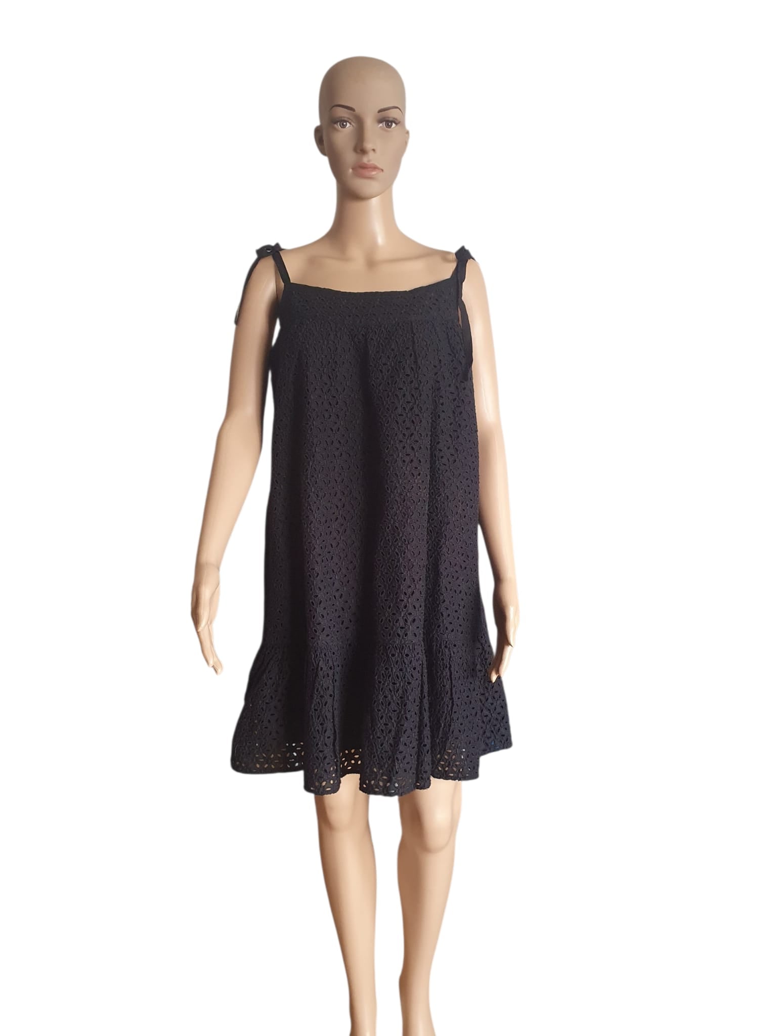 Robe Courte GAP en Broderie Anglaise Noire - 100% Coton - Neuve T40