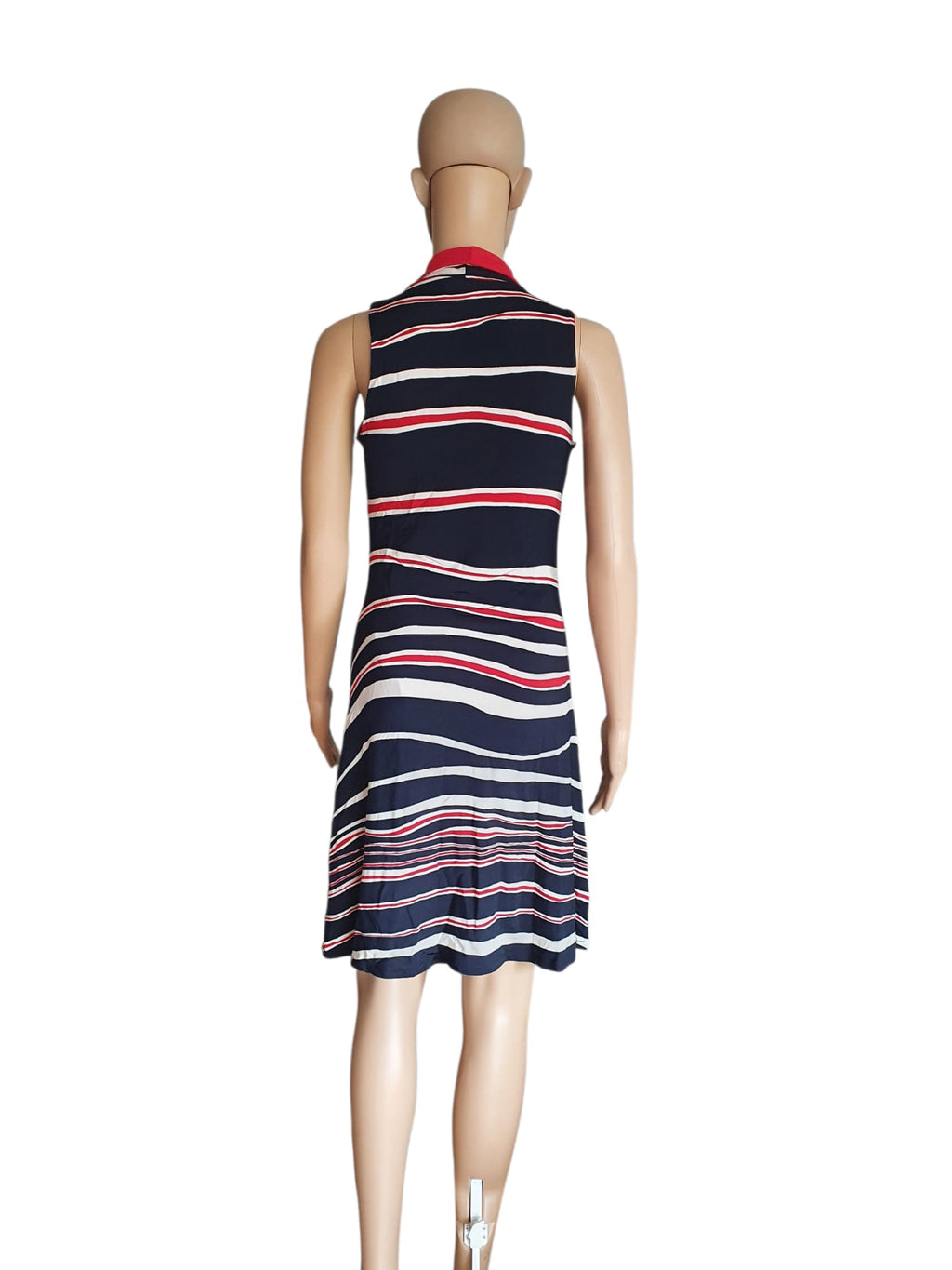 Robe d'Été Style Marin Sandro Ferrone- Taille S -  Marine & Rouge